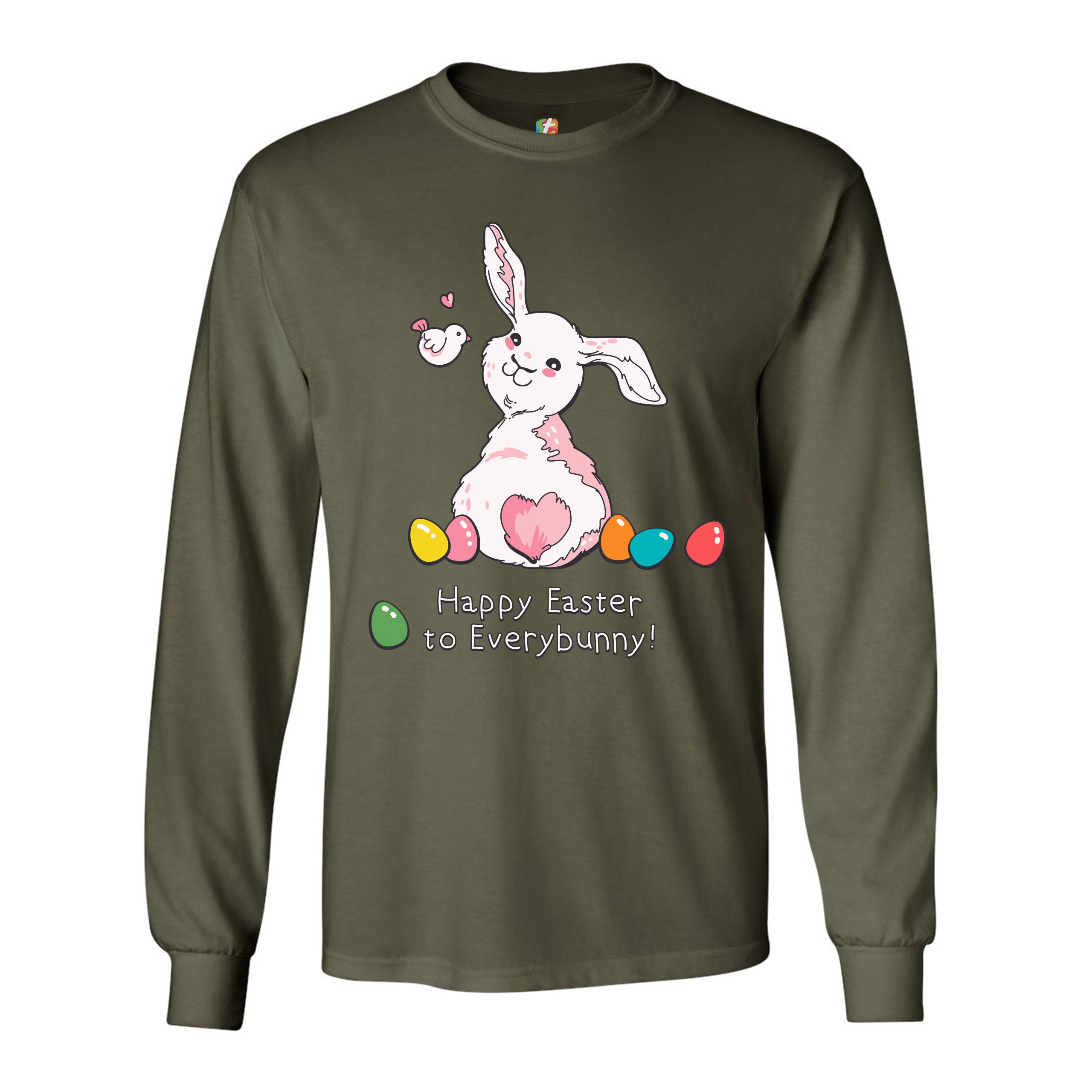Happy Easter to Everybunny Long Sleeve T-shirt Cute Easter Bunny Rabbit - Picture 58 of 84