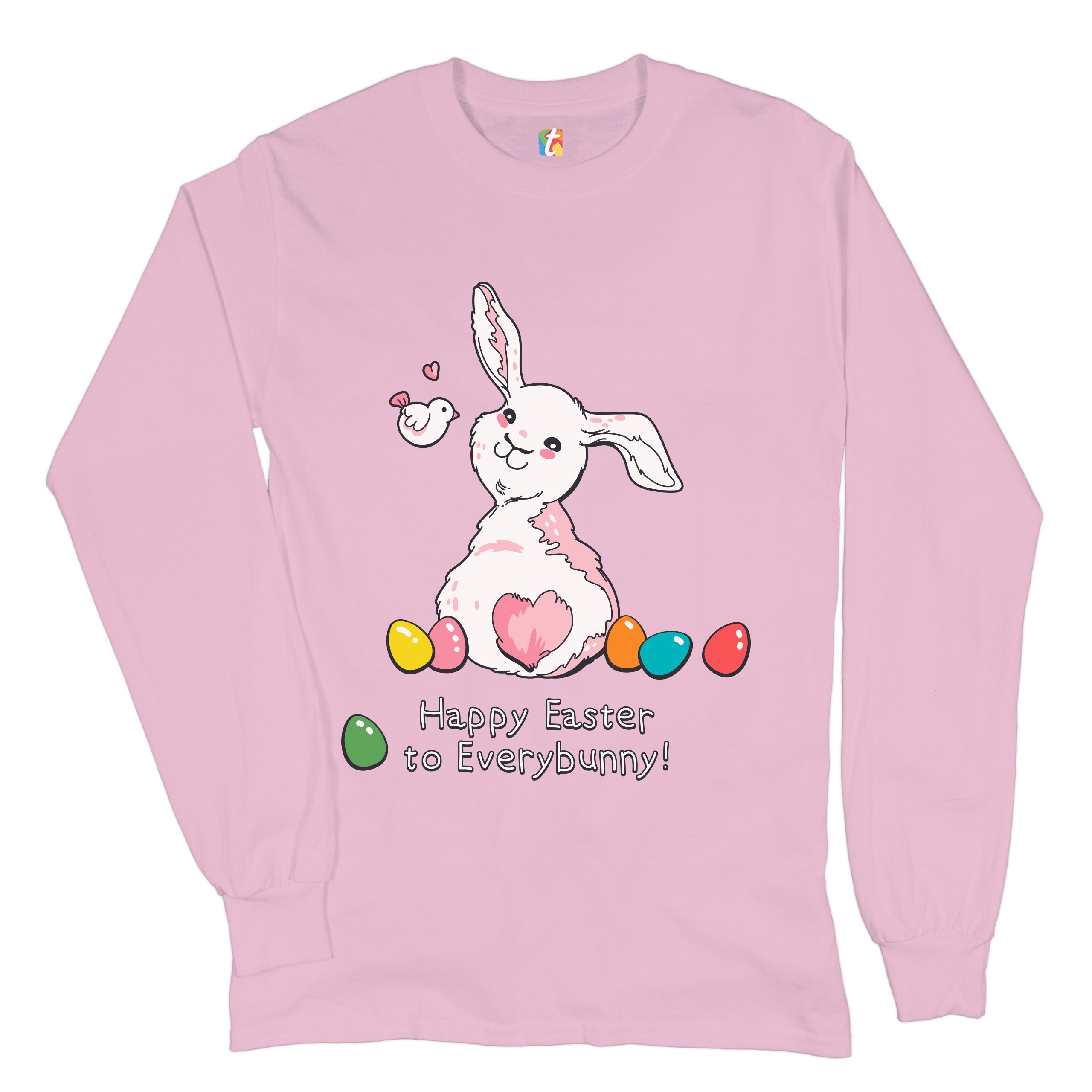 Happy Easter to Everybunny Long Sleeve T-shirt Cute Easter Bunny Rabbit - Picture 78 of 84