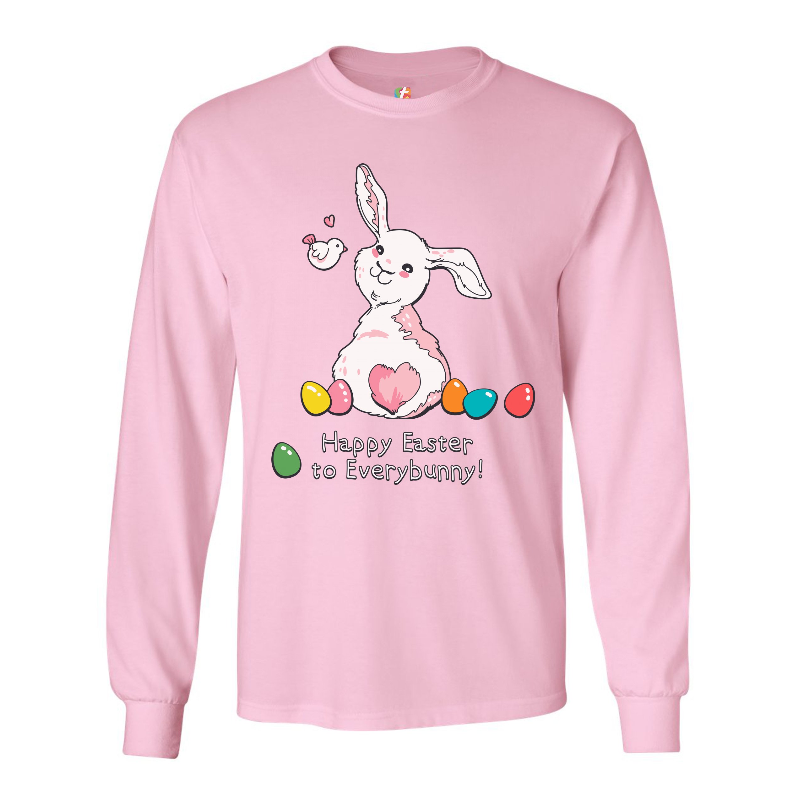 Happy Easter to Everybunny Long Sleeve T-shirt Cute Easter Bunny Rabbit - Picture 79 of 84