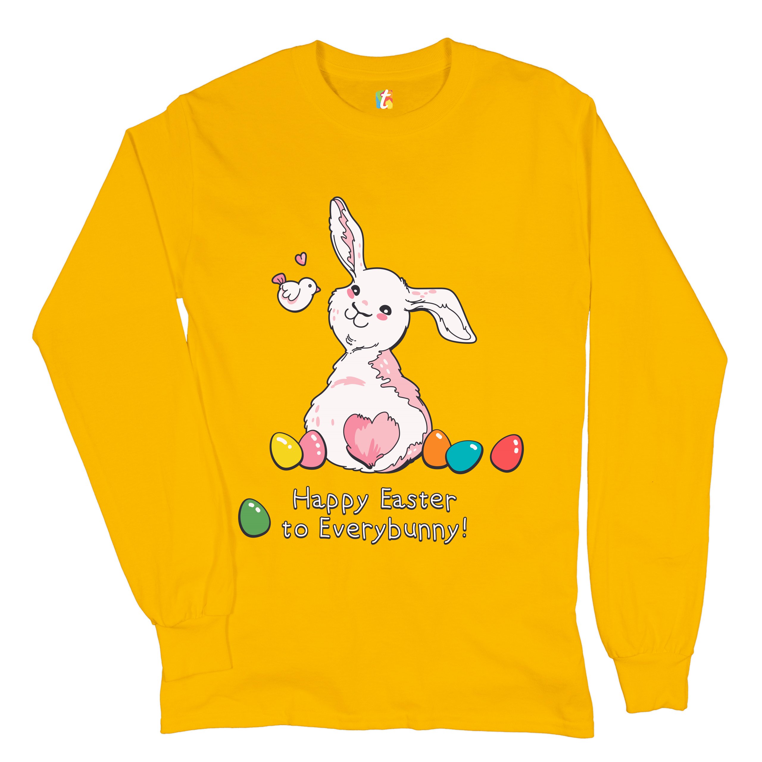 Happy Easter to Everybunny Long Sleeve T-shirt Cute Easter Bunny Rabbit - Picture 71 of 84
