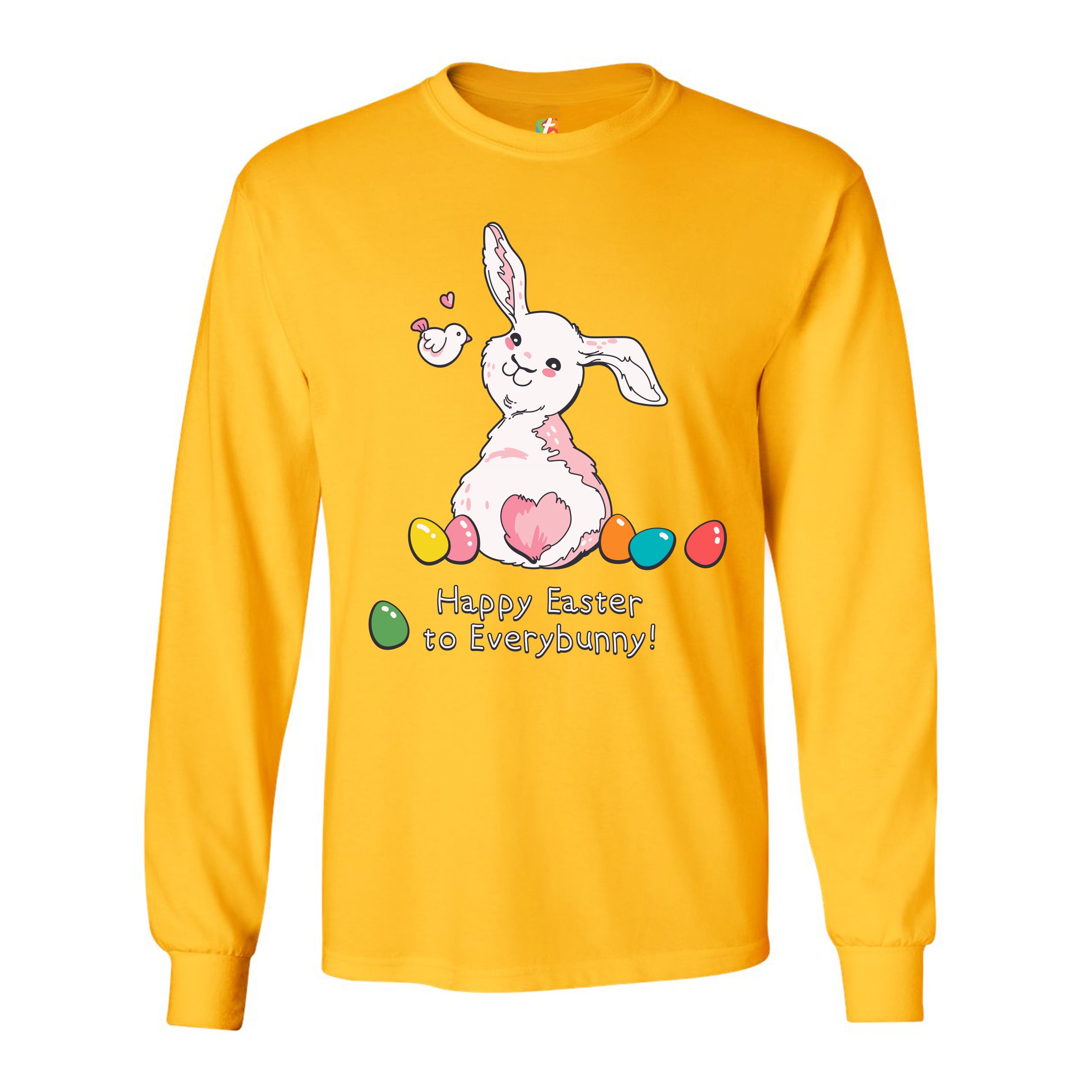 Happy Easter to Everybunny Long Sleeve T-shirt Cute Easter Bunny Rabbit - Picture 72 of 84