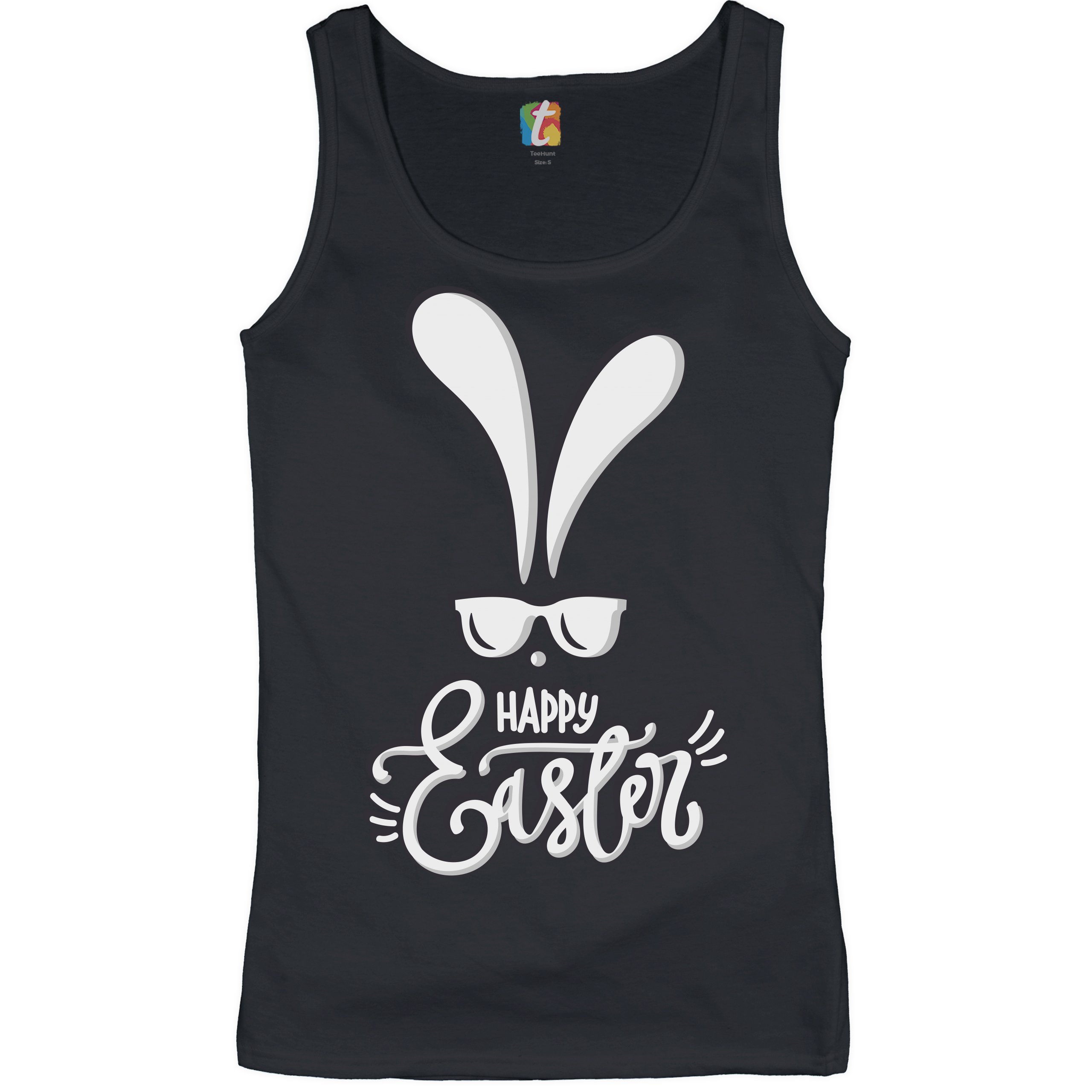 Happy Easter Bunny Ears Women's Tank Top Religious Jesus Christ Has Risen - Picture 8 of 42