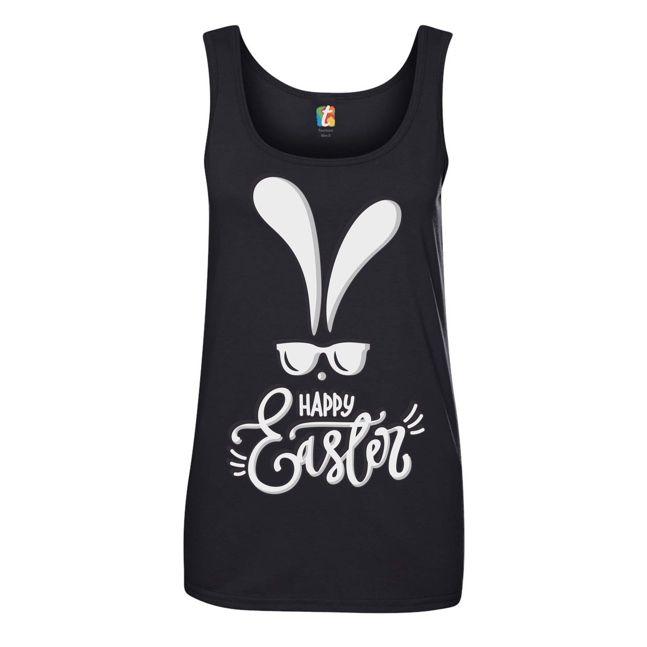 Happy Easter Bunny Ears Women's Tank Top Religious Jesus Christ Has Risen - Picture 9 of 42