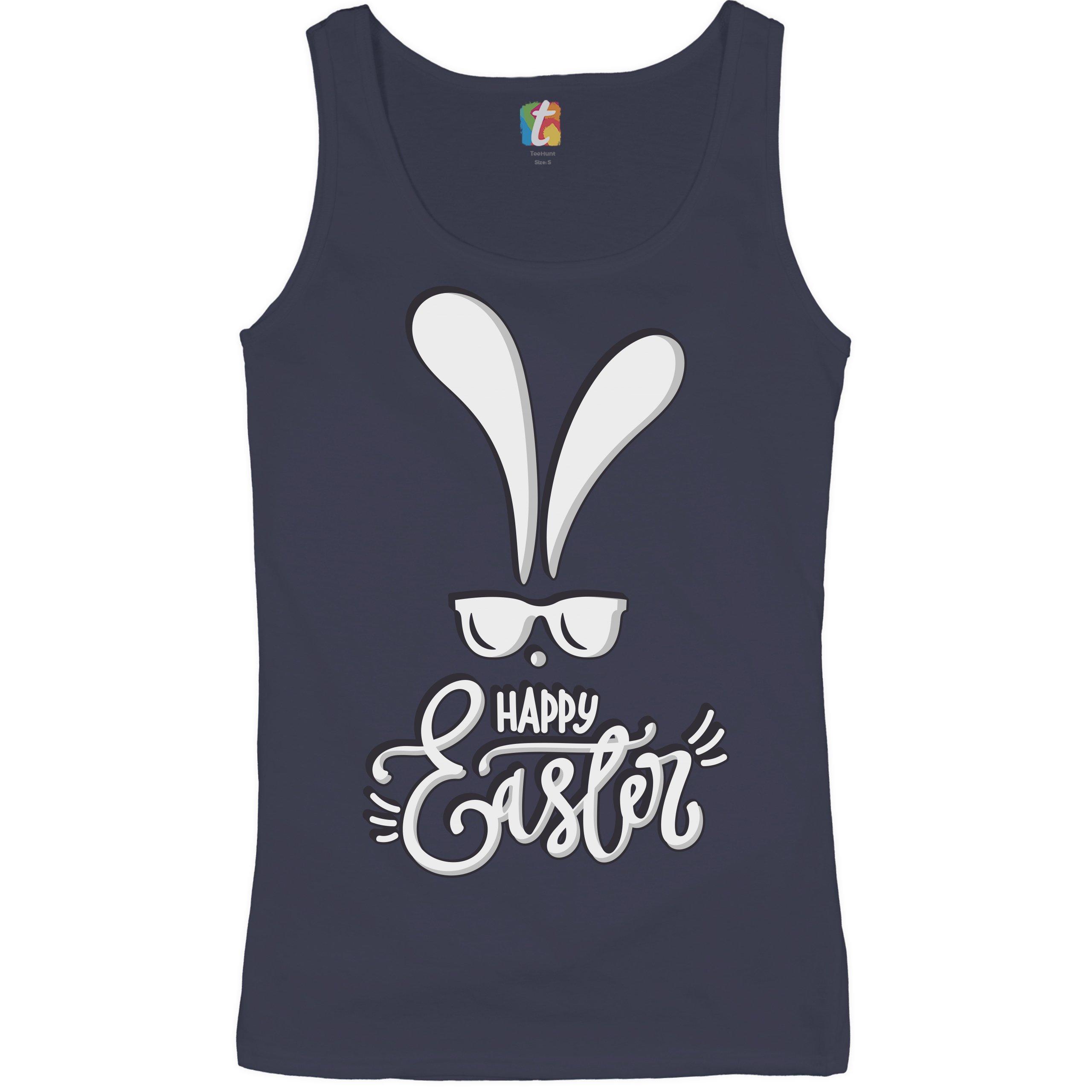 Happy Easter Bunny Ears Women's Tank Top Religious Jesus Christ Has Risen - Picture 29 of 42