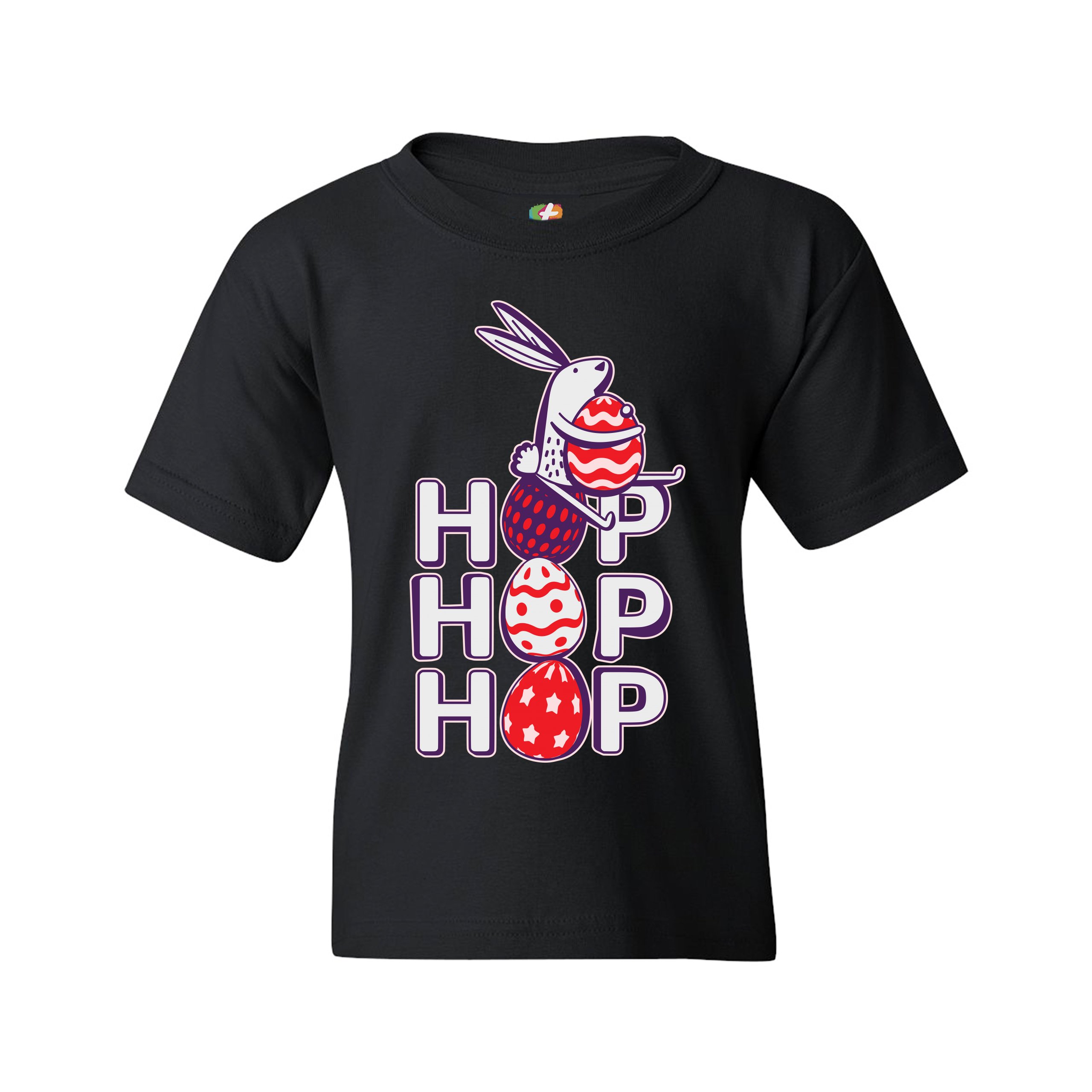 Hop Hop Hop Youth T-shirt Bunny Easter Eggs Jesus Christ Ressurection Kids - Picture 9 of 56