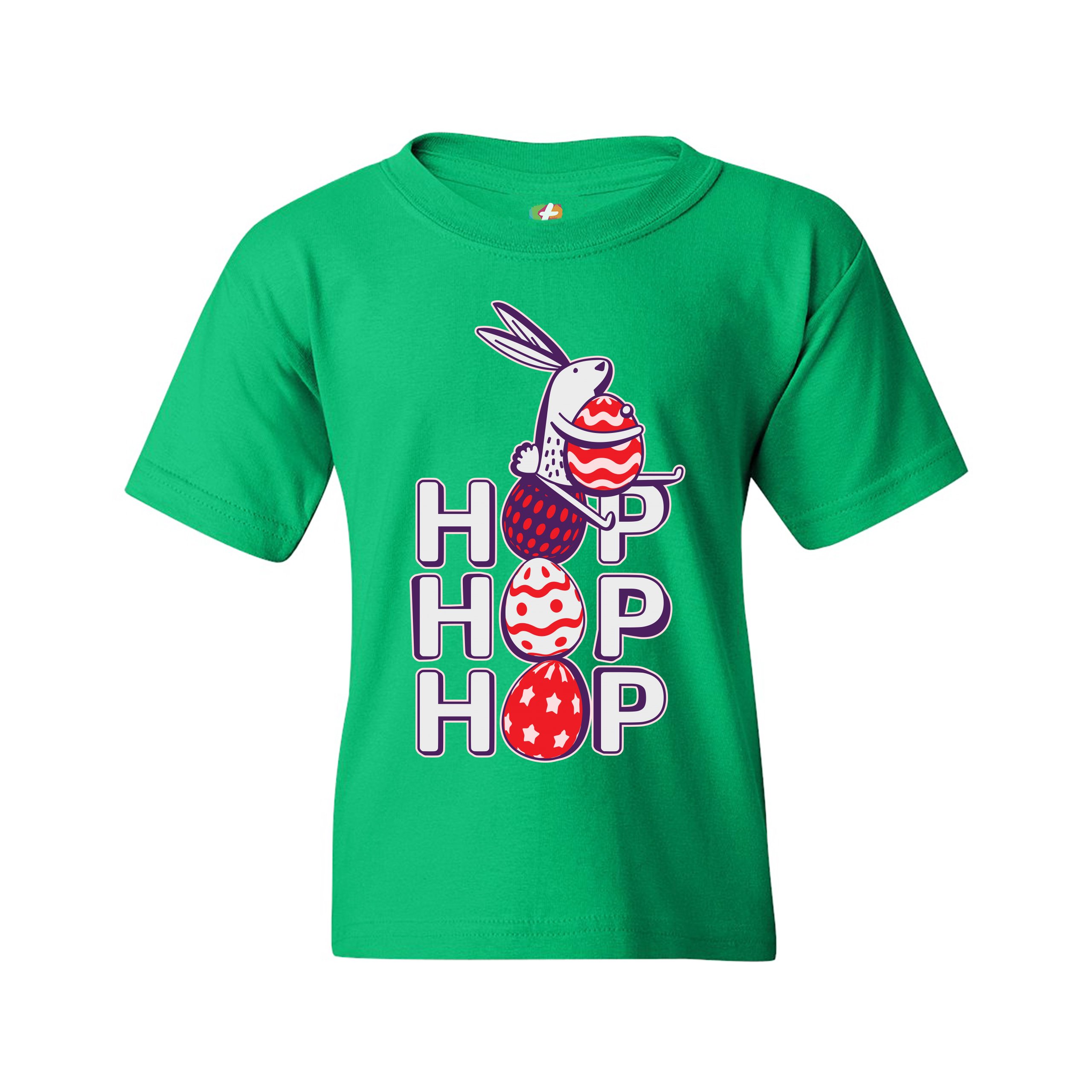 Hop Hop Hop Youth T-shirt Bunny Easter Eggs Jesus Christ Ressurection Kids - Picture 37 of 56