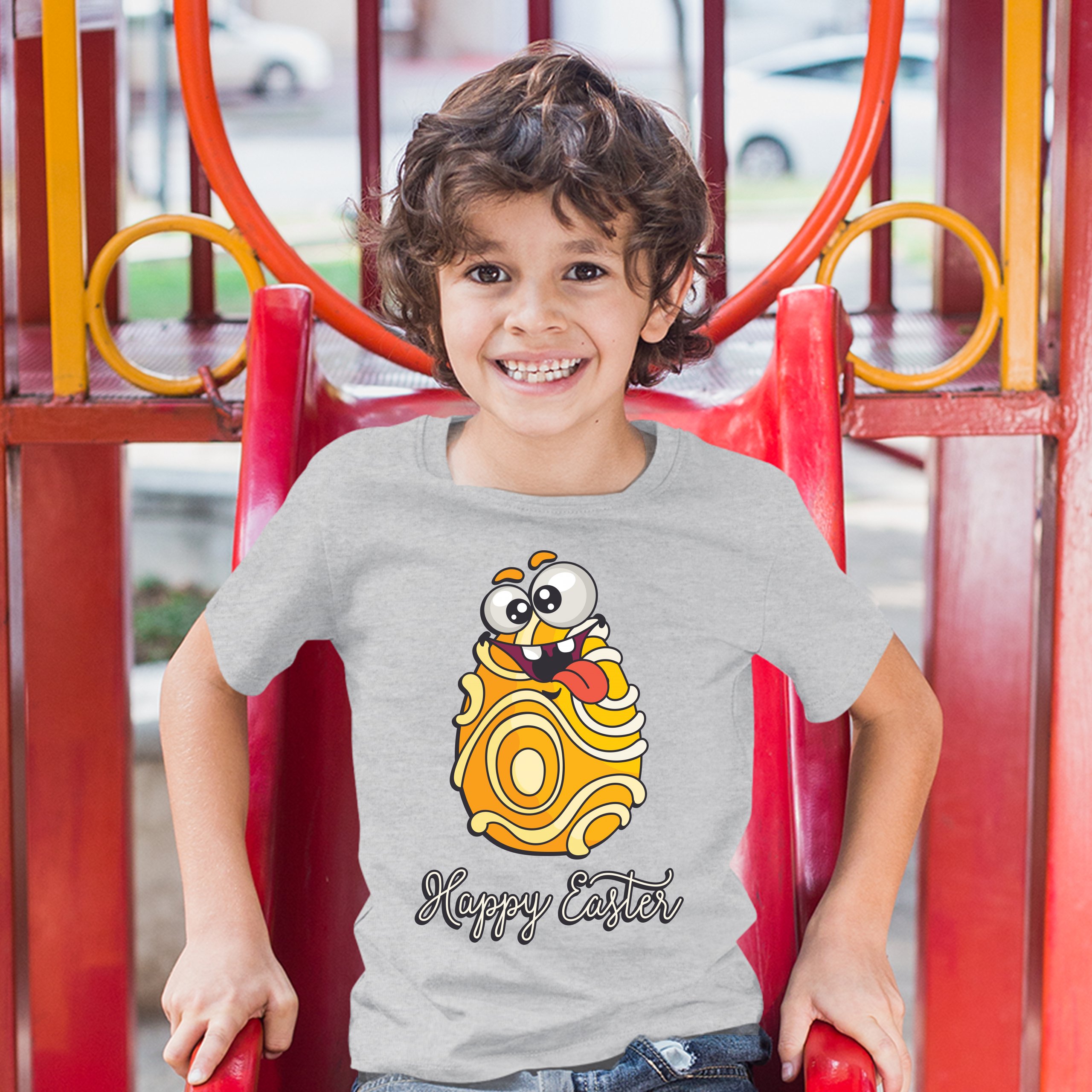 Happy Easter Crazy Egg Youth T-shirt Egg Tapping Religious Holiday Kids - Picture 18 of 56