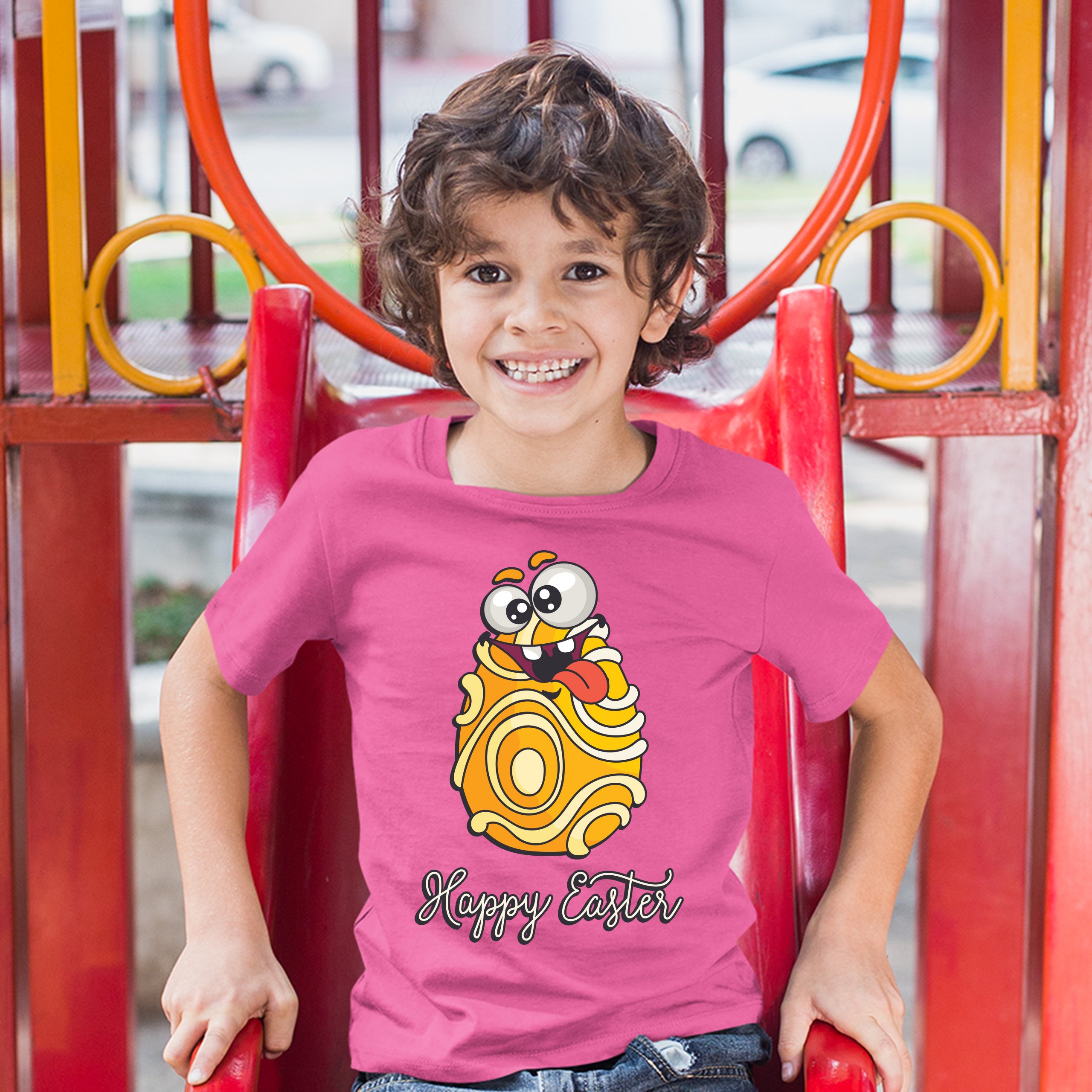 Happy Easter Crazy Egg Youth T-shirt Egg Tapping Religious Holiday Kids - Picture 53 of 56