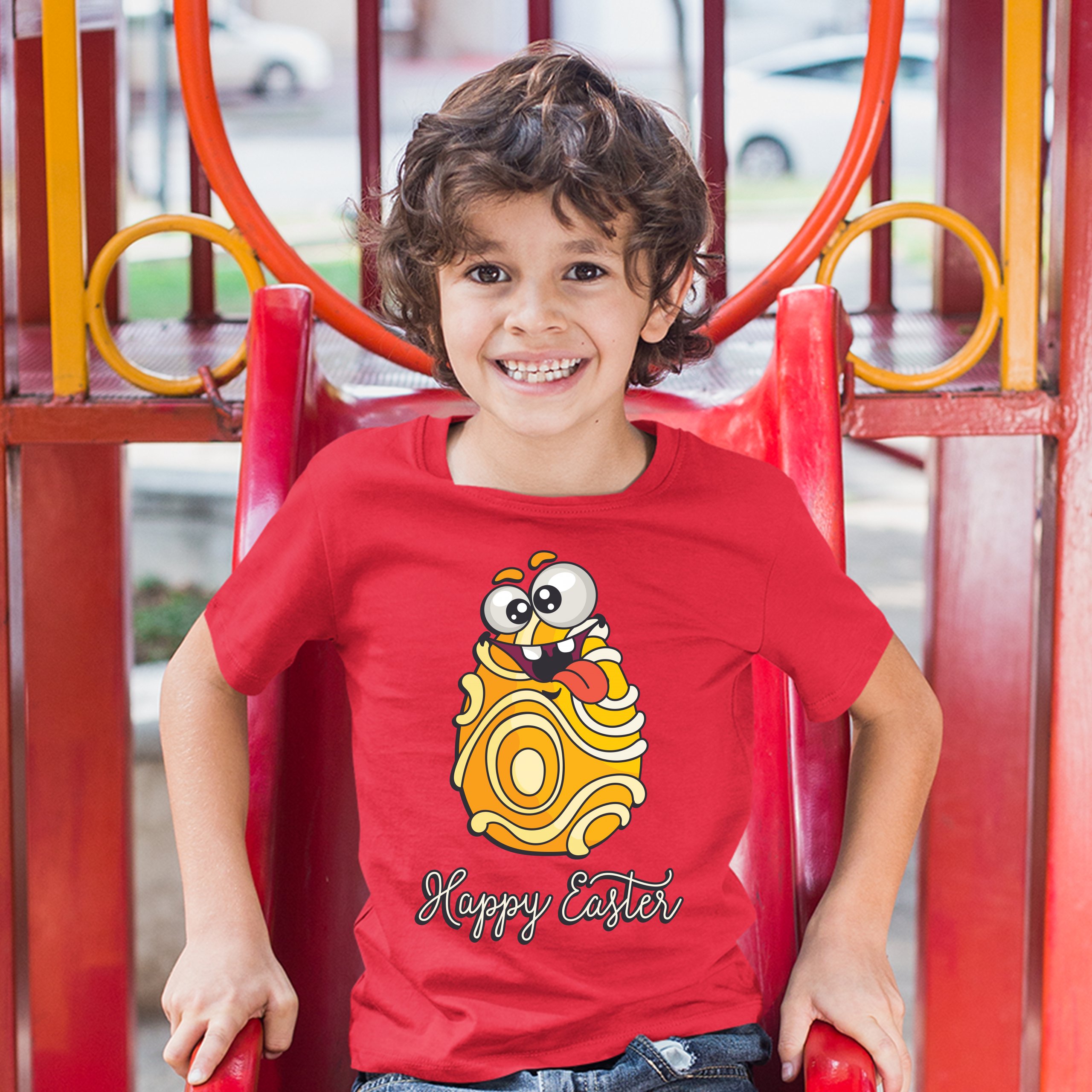 Happy Easter Crazy Egg Youth T-shirt Egg Tapping Religious Holiday Kids - Picture 25 of 56