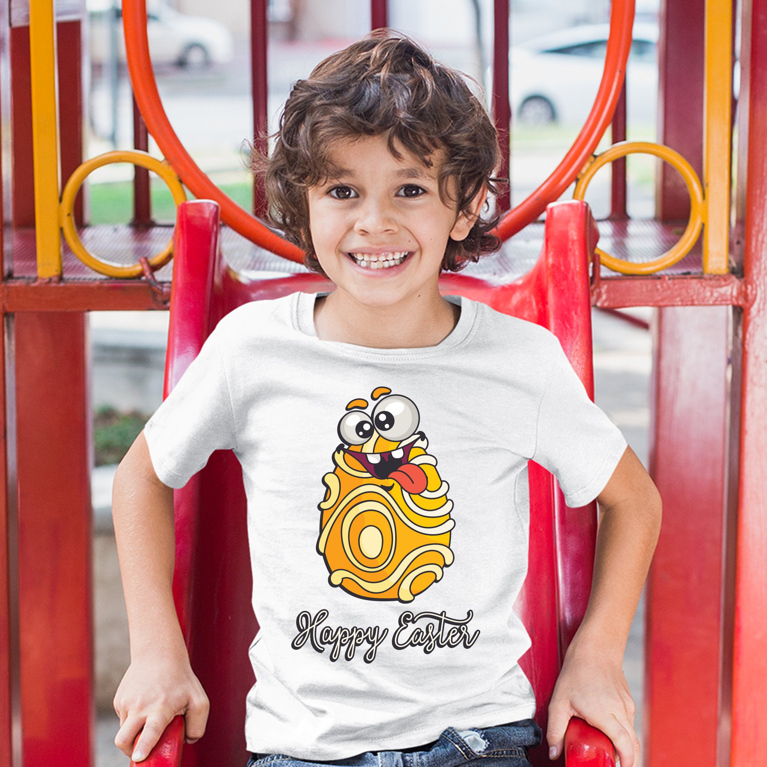 Happy Easter Crazy Egg Youth T-shirt Egg Tapping Religious Holiday Kids - Picture 32 of 56