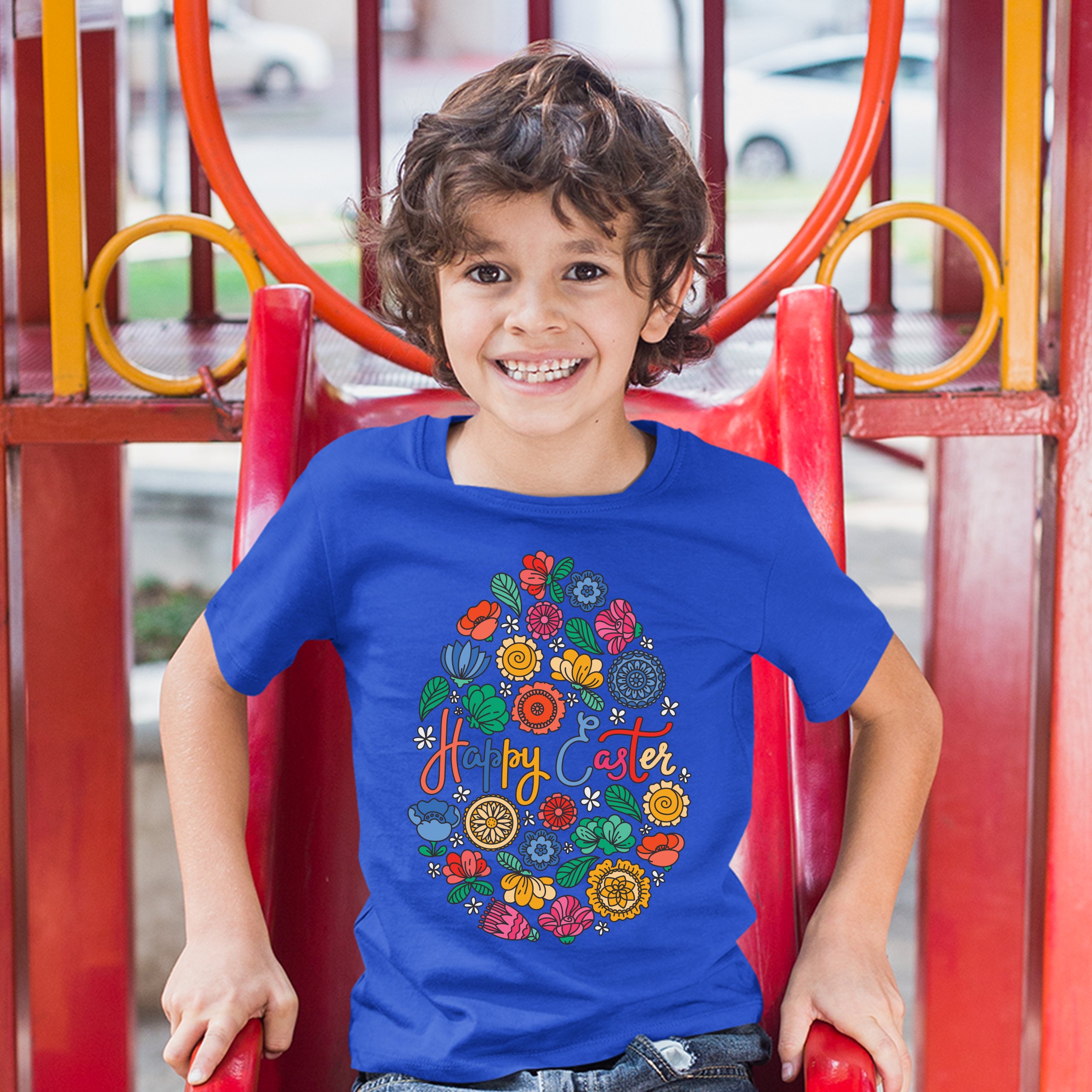Floral Easter Egg Youth T-shirt Happy Easter Jesus Christ is Alive Kids - Picture 46 of 56