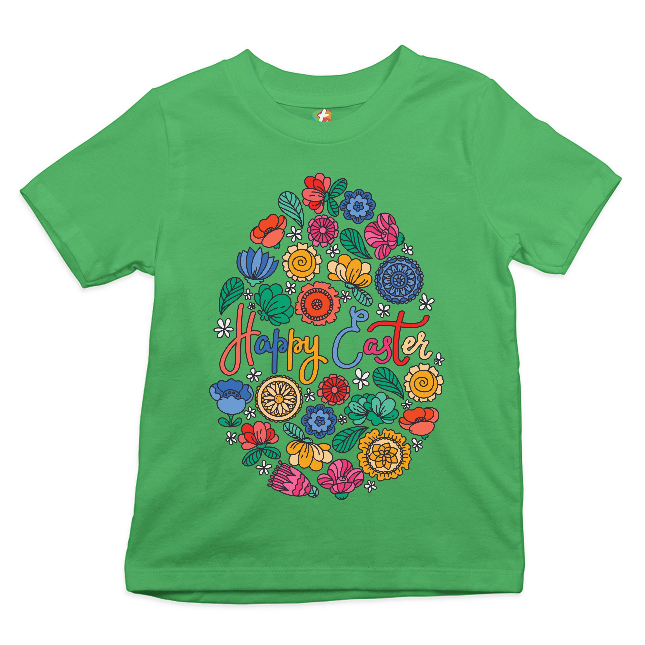 Floral Easter Egg Youth T-shirt Happy Easter Jesus Christ is Alive Kids - Picture 36 of 56