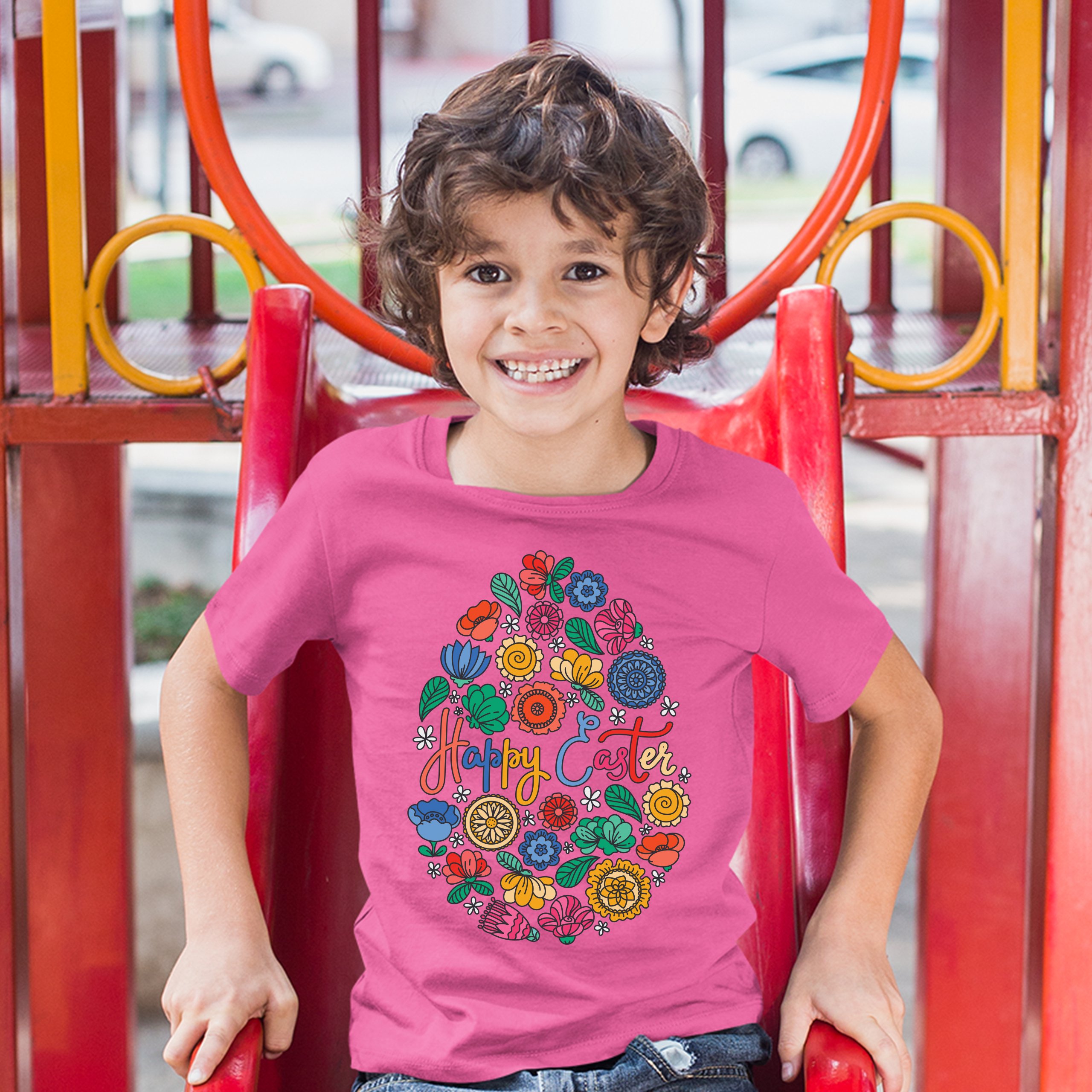 Floral Easter Egg Youth T-shirt Happy Easter Jesus Christ is Alive Kids - Picture 53 of 56
