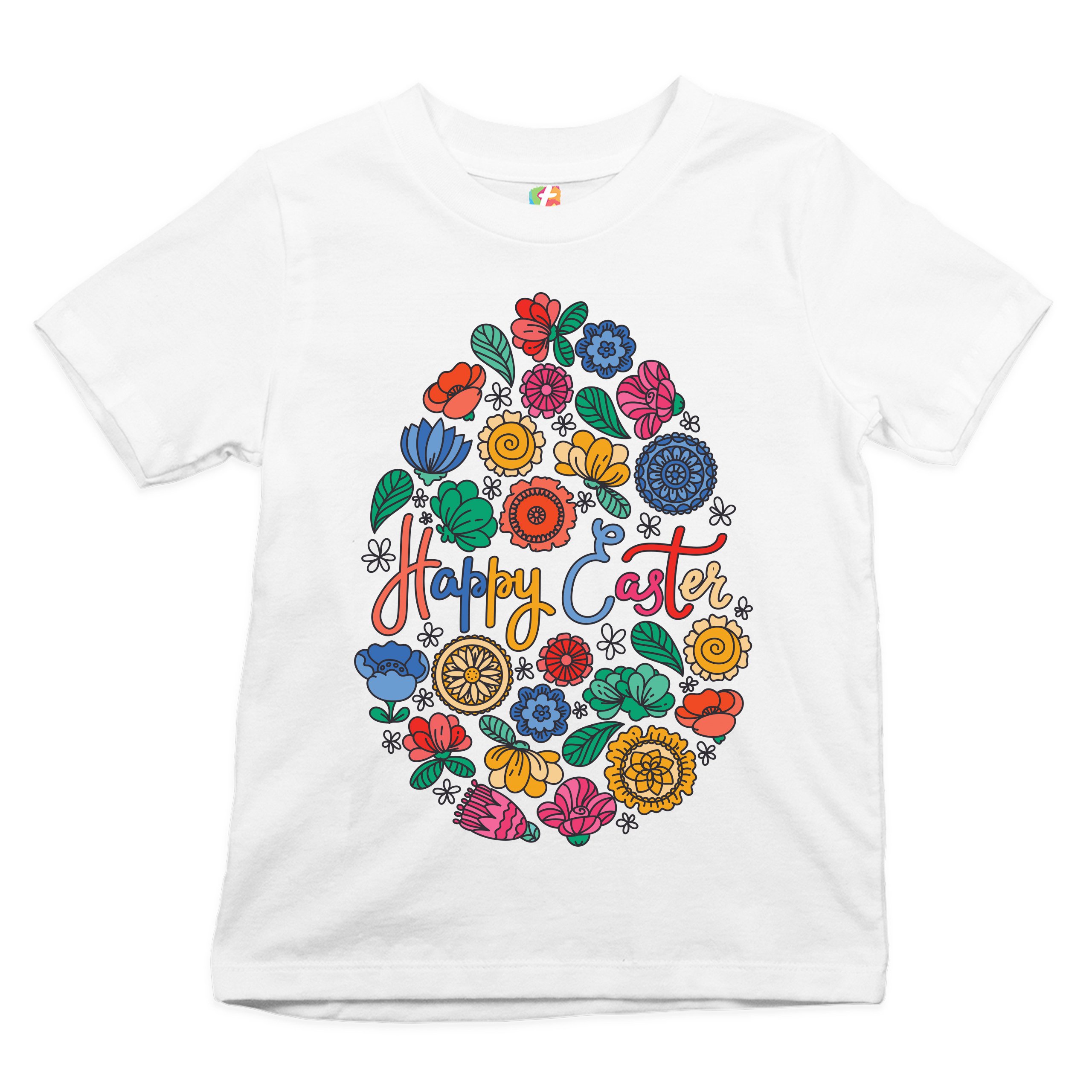 Floral Easter Egg Youth T-shirt Happy Easter Jesus Christ is Alive Kids - Picture 8 of 56