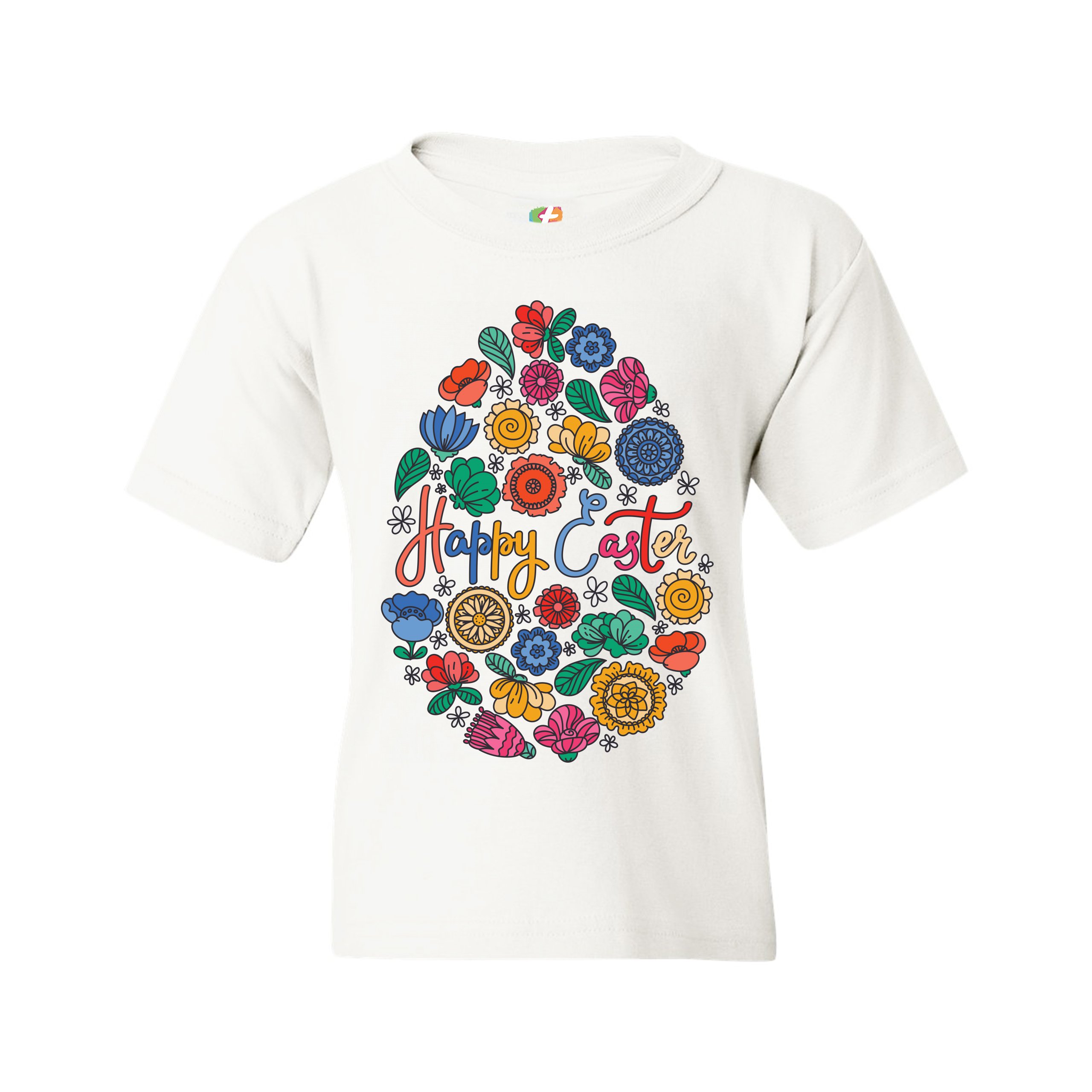 Floral Easter Egg Youth T-shirt Happy Easter Jesus Christ is Alive Kids - Picture 9 of 56