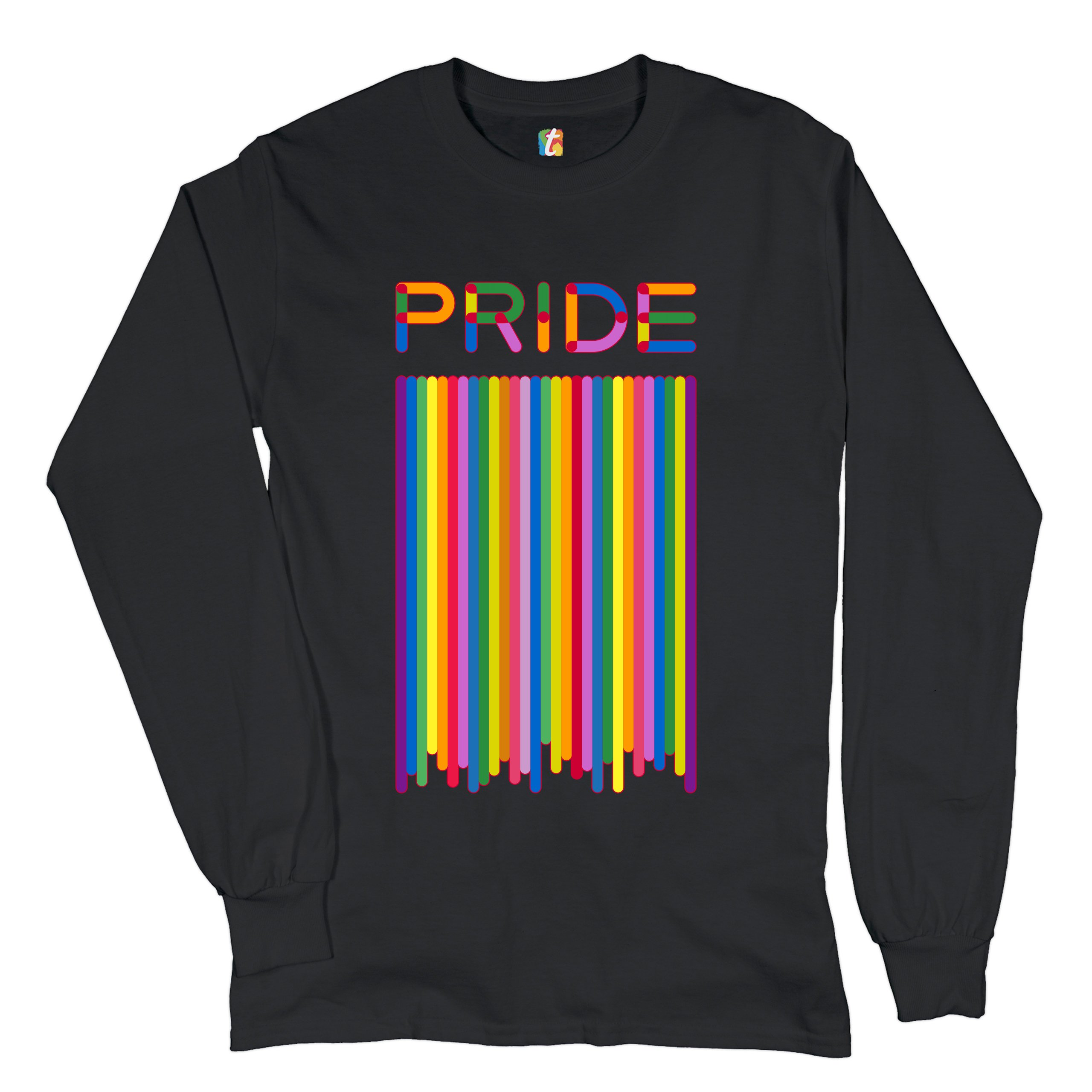 Pride Flag Long Sleeve T-shirt LGBT Support Gay Pride Month Same-Sex Marriage