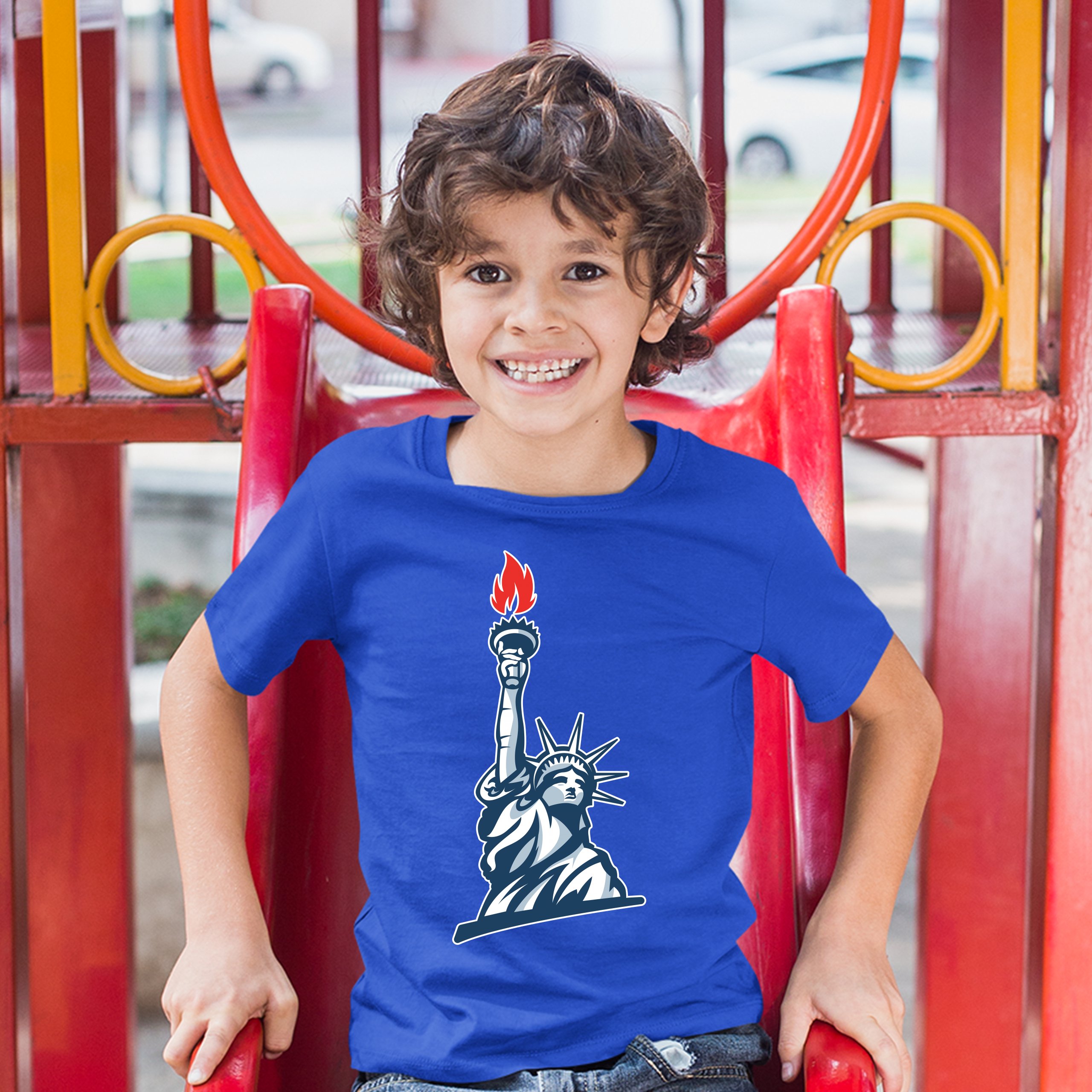 Statue of Liberty Youth T-shirt Manhattan New York 4th of July Freedom Kids - Picture 25 of 29
