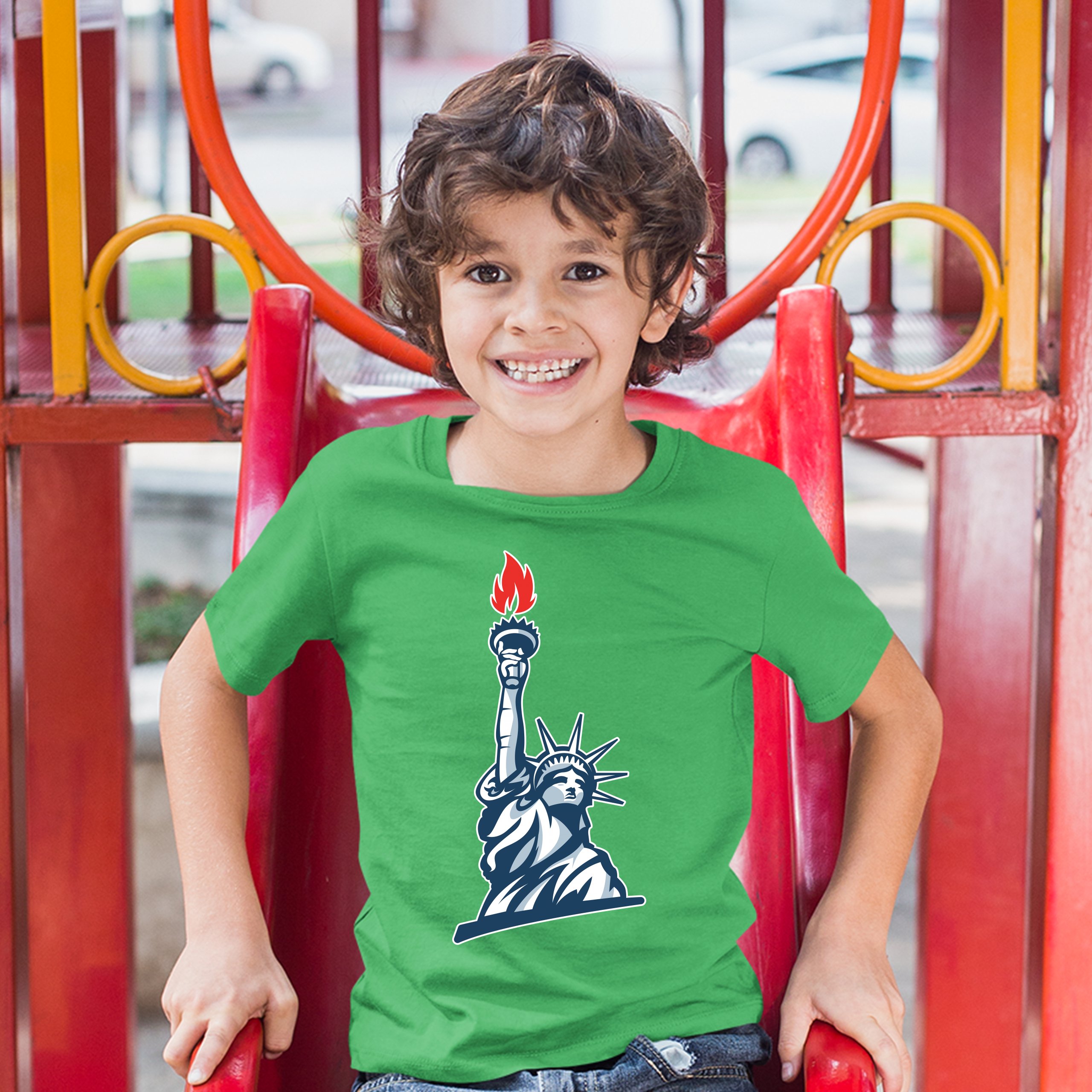 Statue of Liberty Youth T-shirt Manhattan New York 4th of July Freedom Kids - Picture 21 of 29