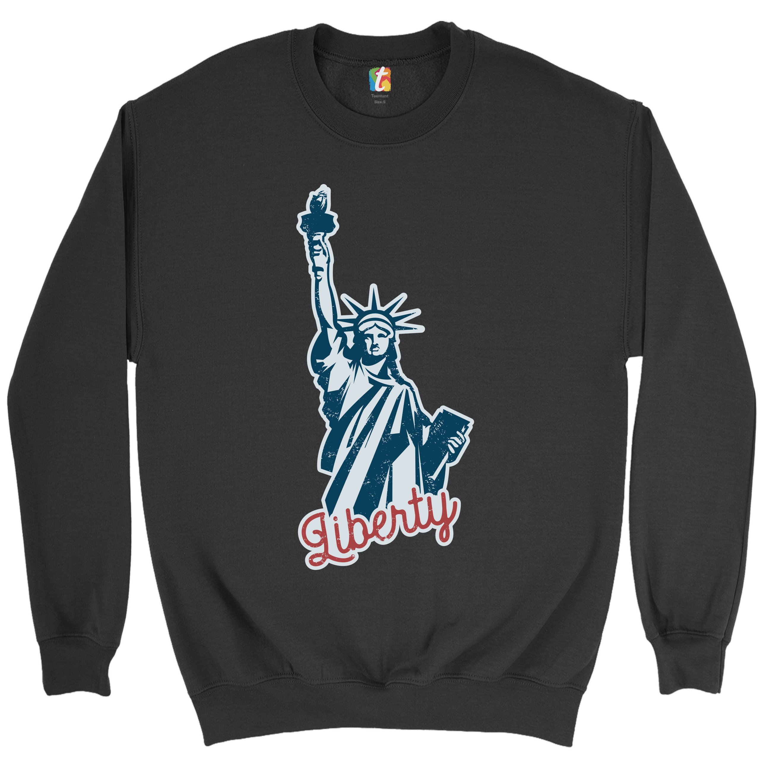 Statue of Liberty Sweatshirt Freedom Independence 4th of July NYC USA Crewneck - Picture 2 of 36