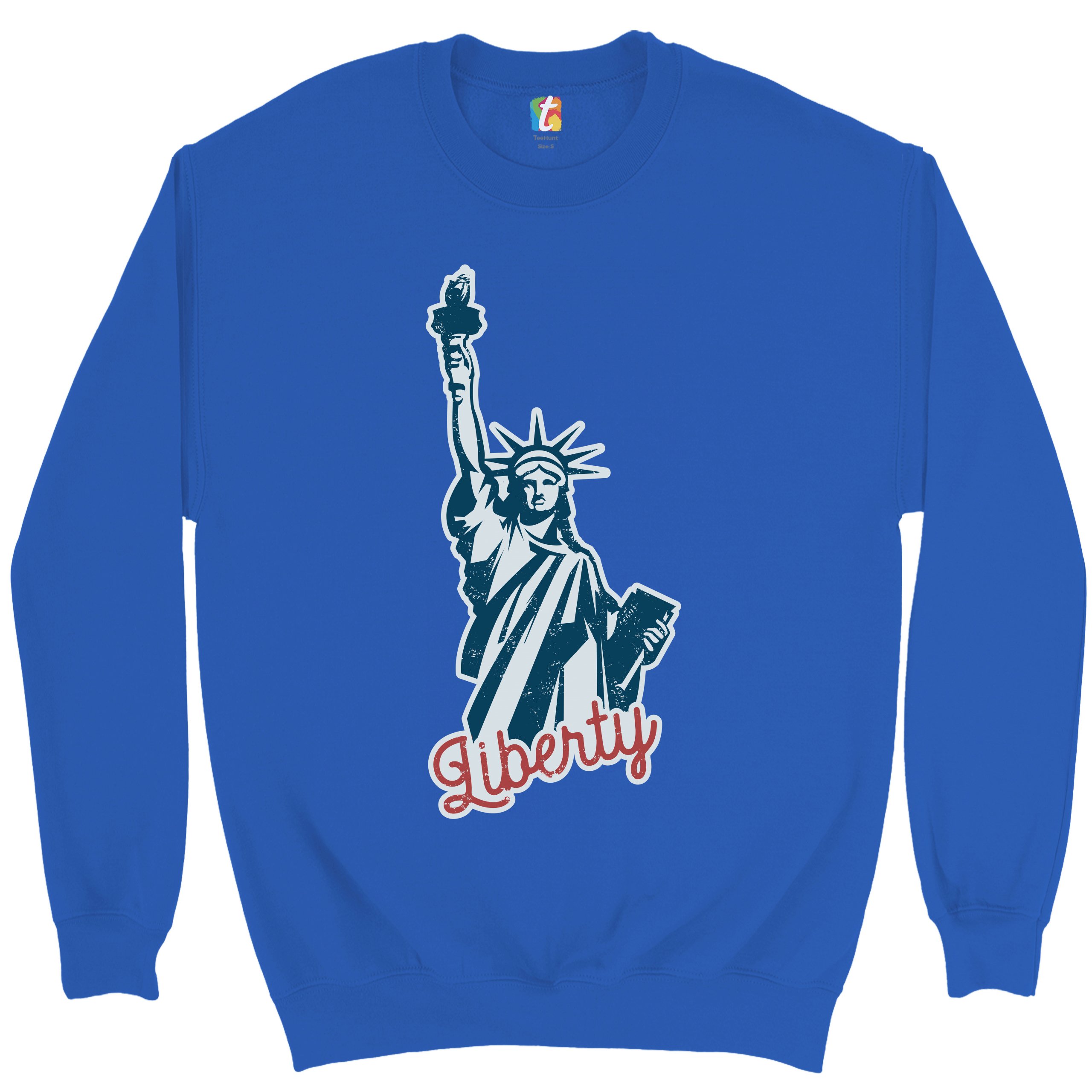 Statue of Liberty Sweatshirt Freedom Independence 4th of July NYC USA Crewneck - Picture 32 of 36