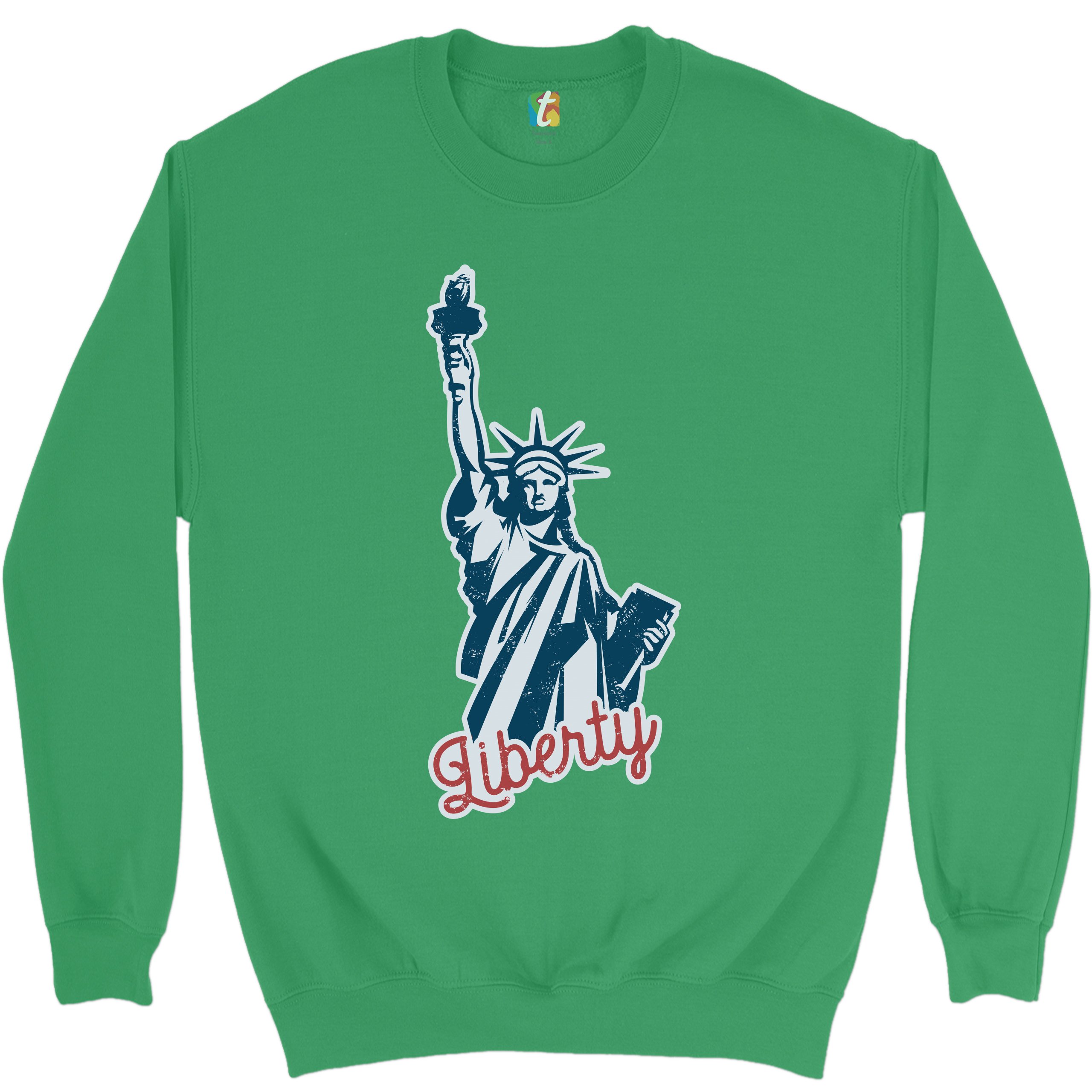 Statue of Liberty Sweatshirt Freedom Independence 4th of July NYC USA Crewneck - Picture 27 of 36