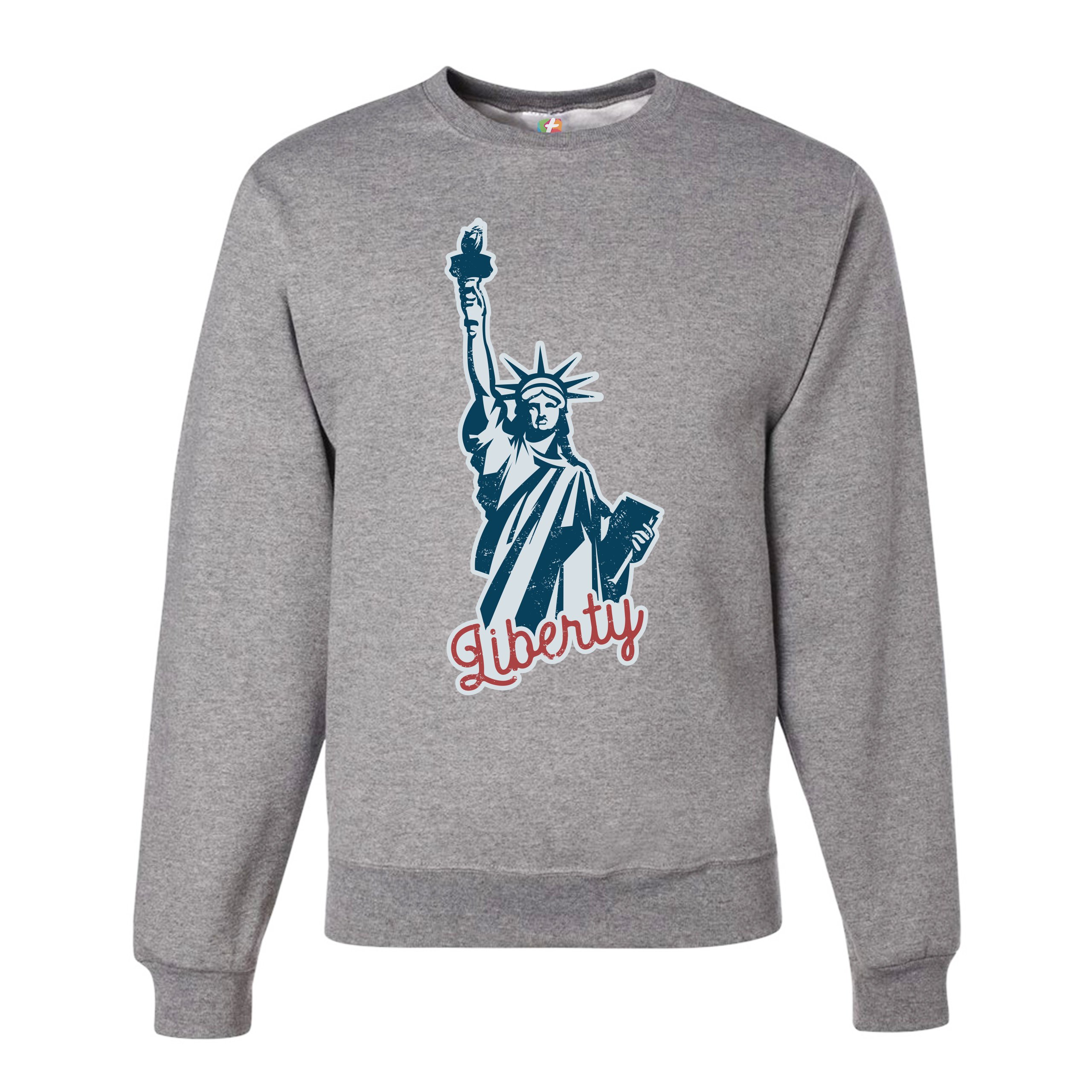 Statue of Liberty Sweatshirt Freedom Independence 4th of July NYC USA Crewneck - Picture 8 of 36