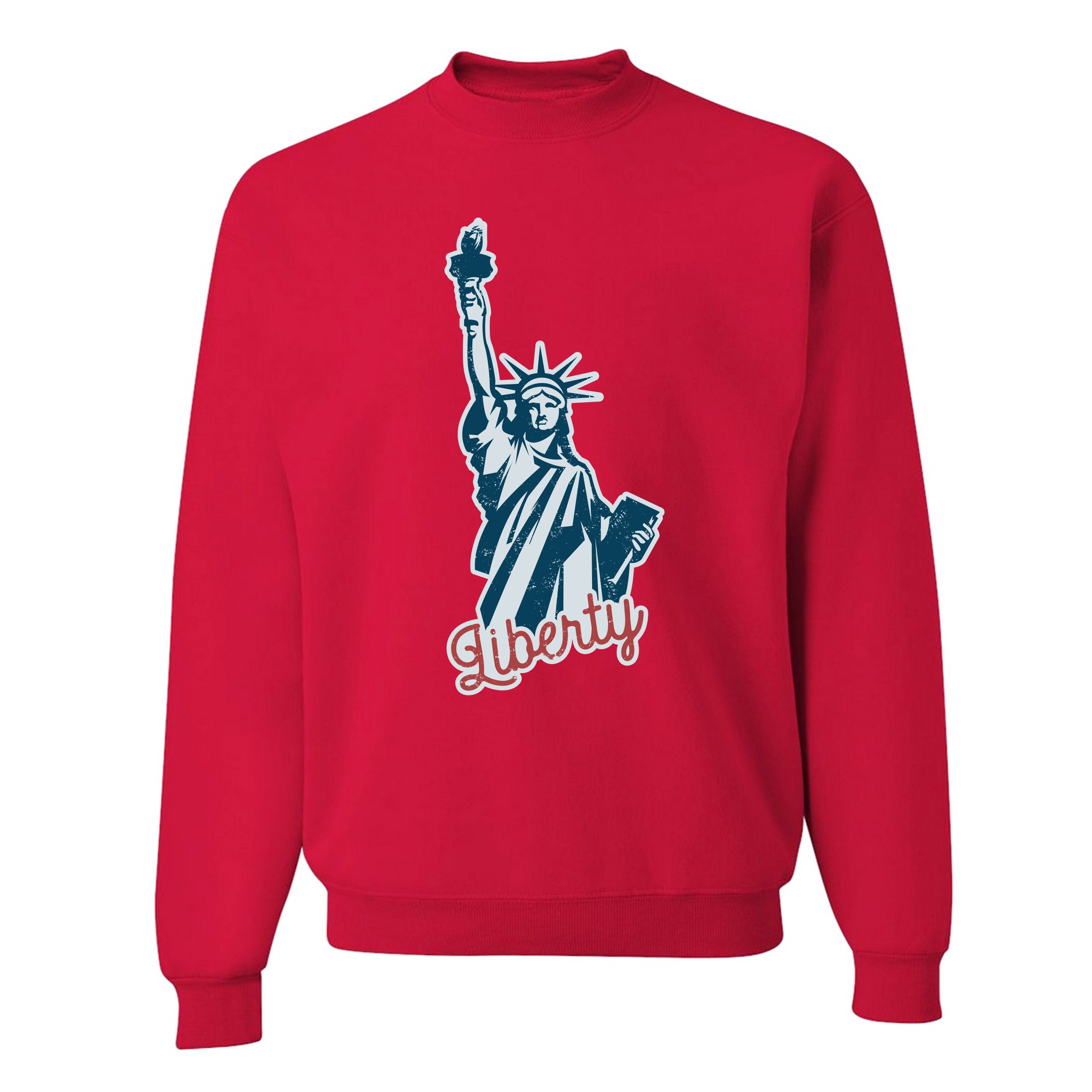 Statue of Liberty Sweatshirt Freedom Independence 4th of July NYC USA Crewneck - Picture 13 of 36