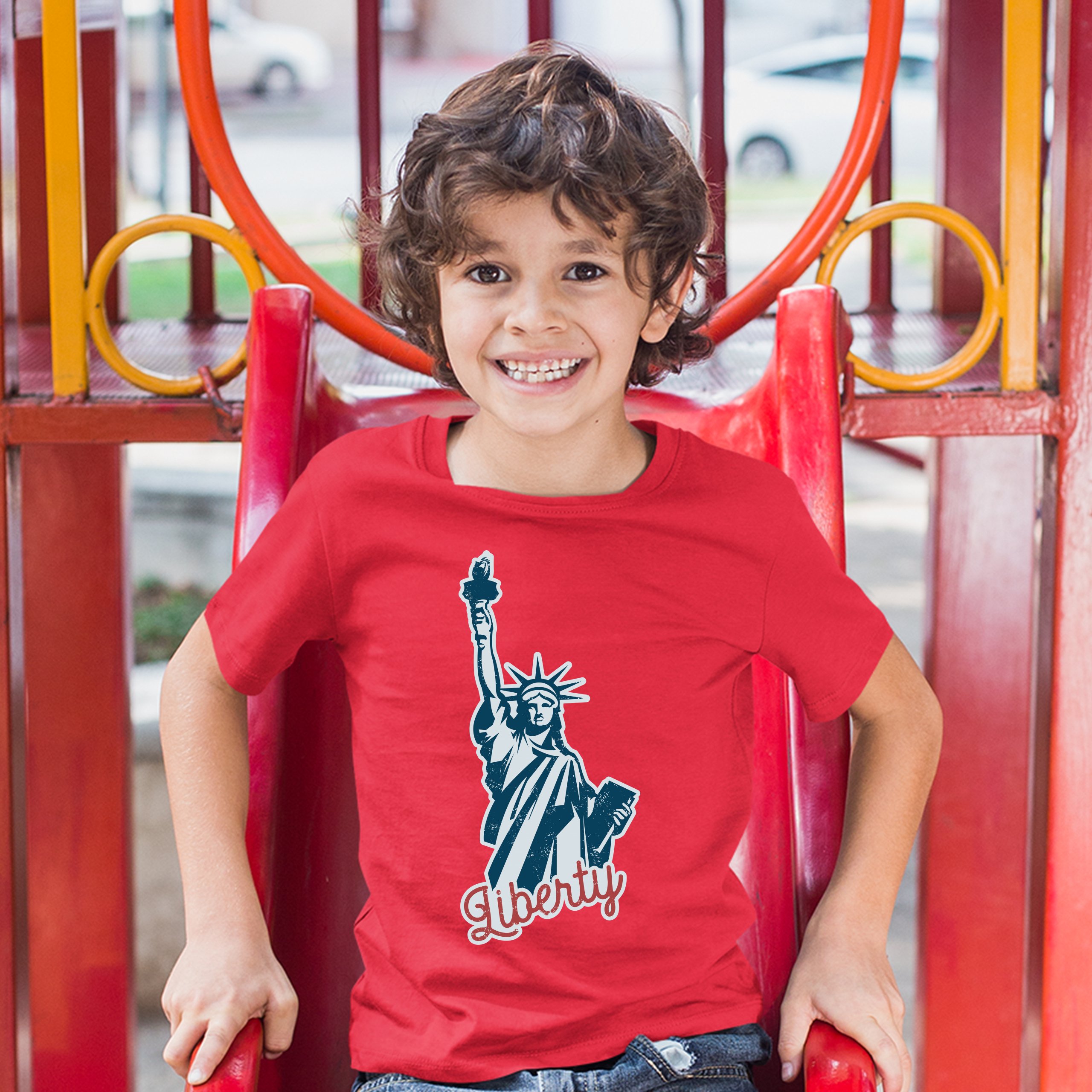 Statue of Liberty Youth T-shirt Freedom Independence 4th of July NYC USA Kids - Picture 13 of 29