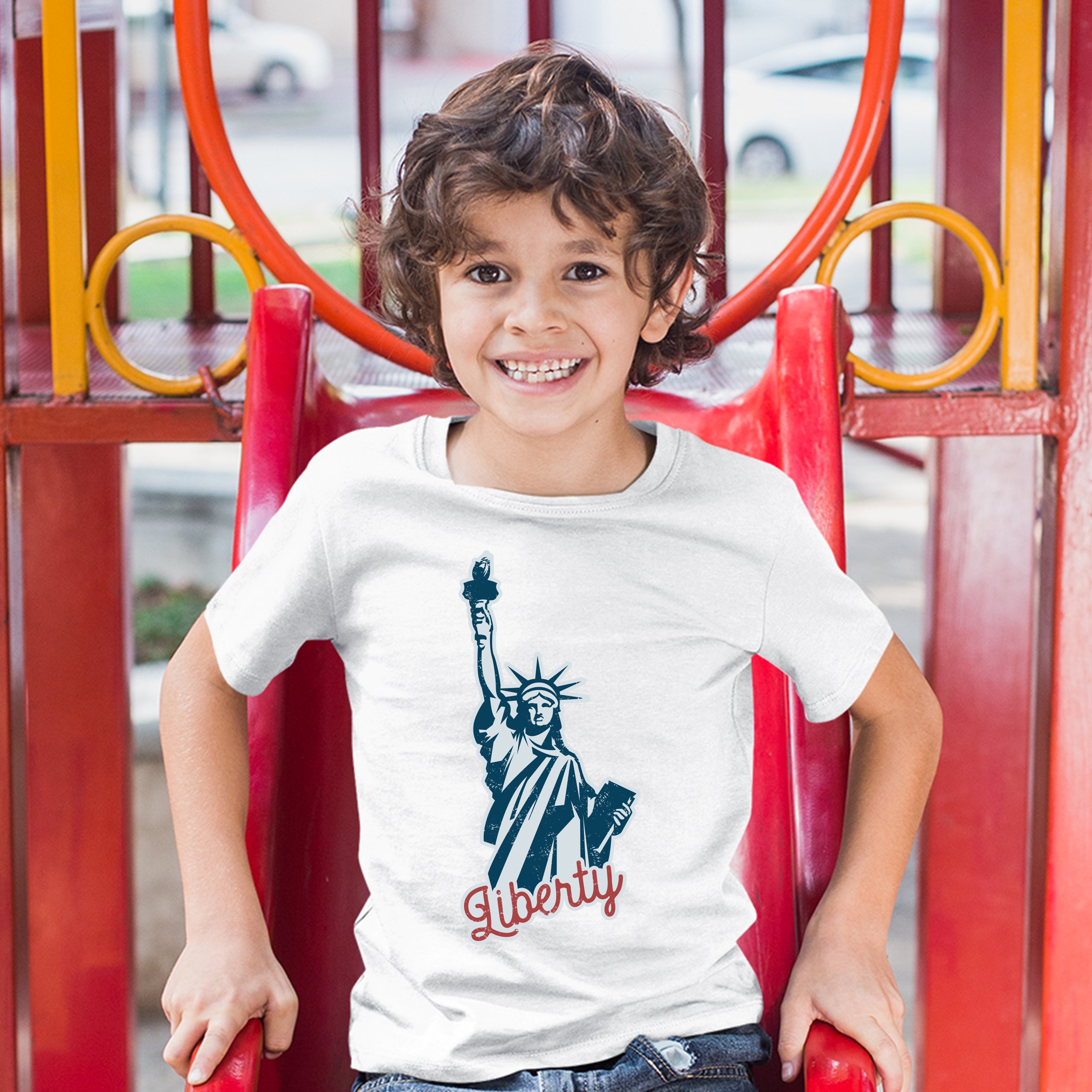Statue of Liberty Youth T-shirt Freedom Independence 4th of July NYC USA Kids - Picture 17 of 29