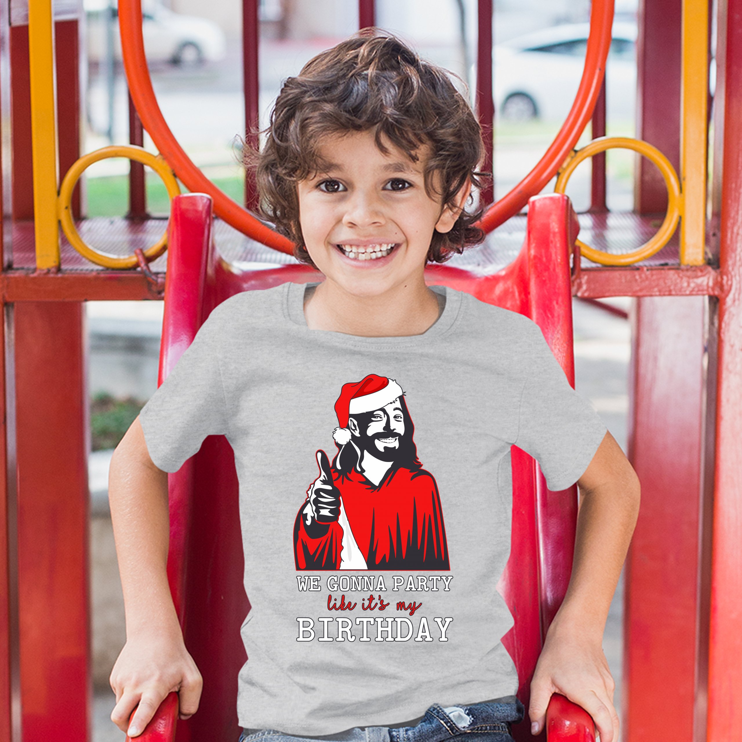 We Gonna Party Like It's My Birthday Youth T-shirt Jesus Christ Xmas Kids - Picture 13 of 29