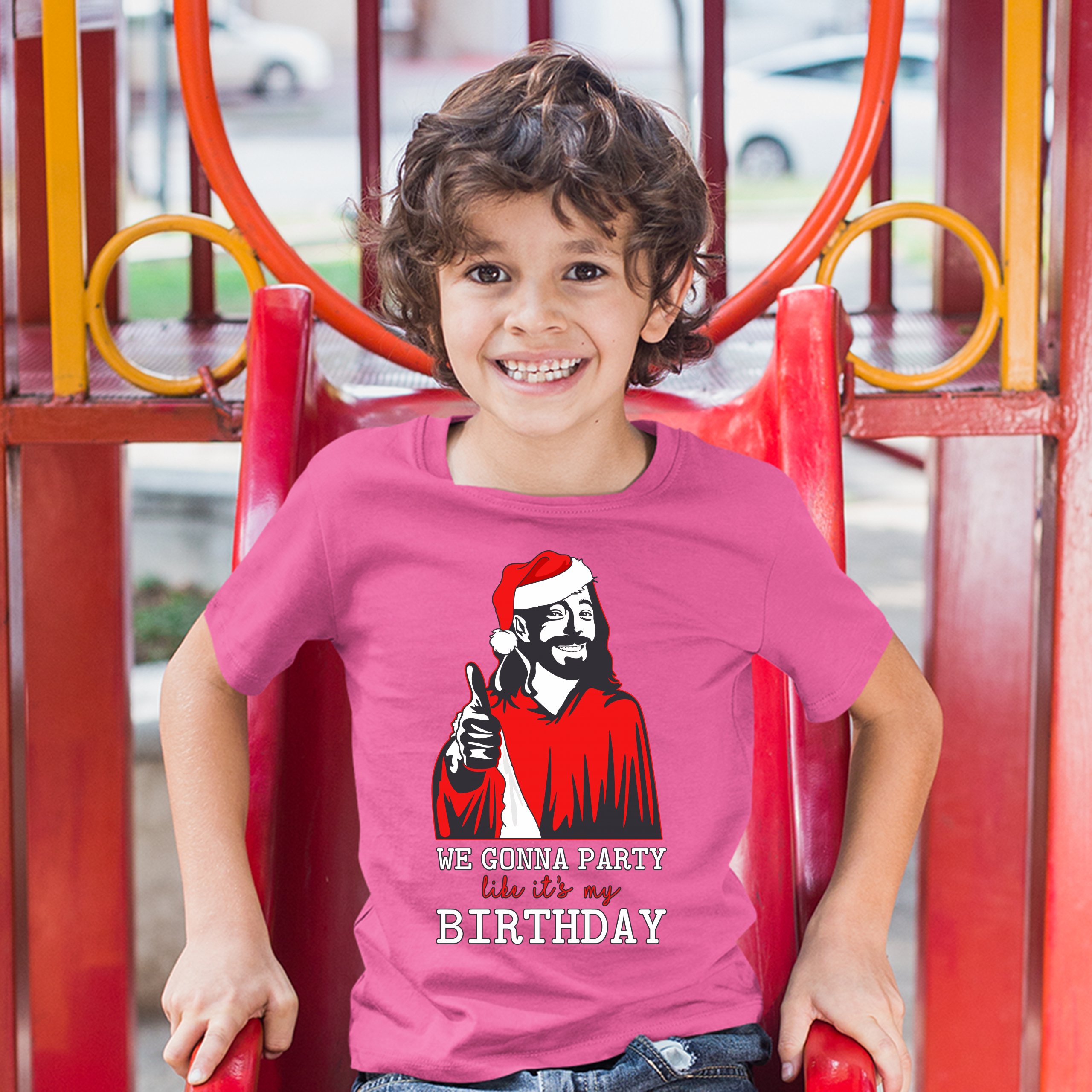 We Gonna Party Like It's My Birthday Youth T-shirt Jesus Christ Xmas Kids - Picture 29 of 29