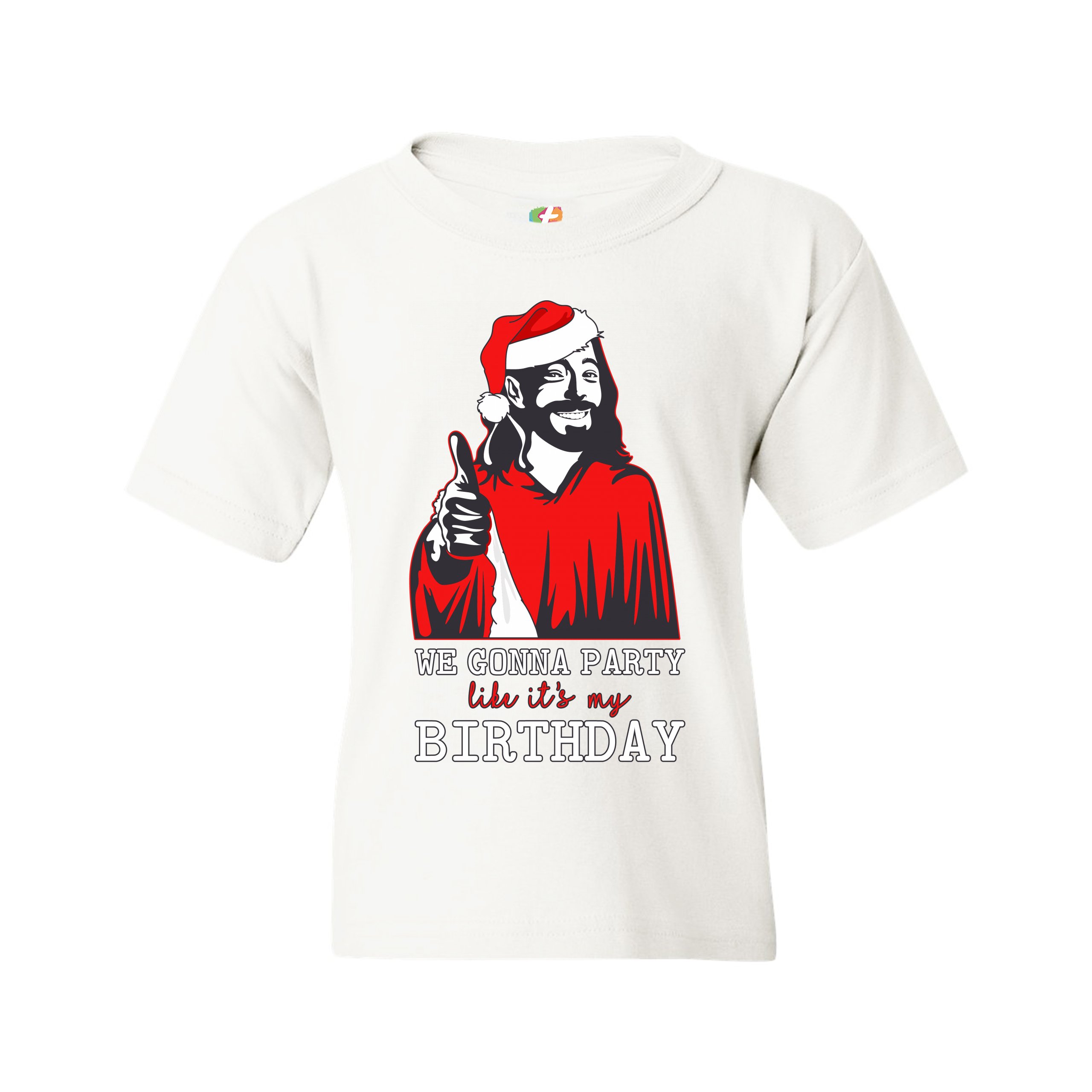 We Gonna Party Like It's My Birthday Youth T-shirt Jesus Christ Xmas Kids - Picture 19 of 29