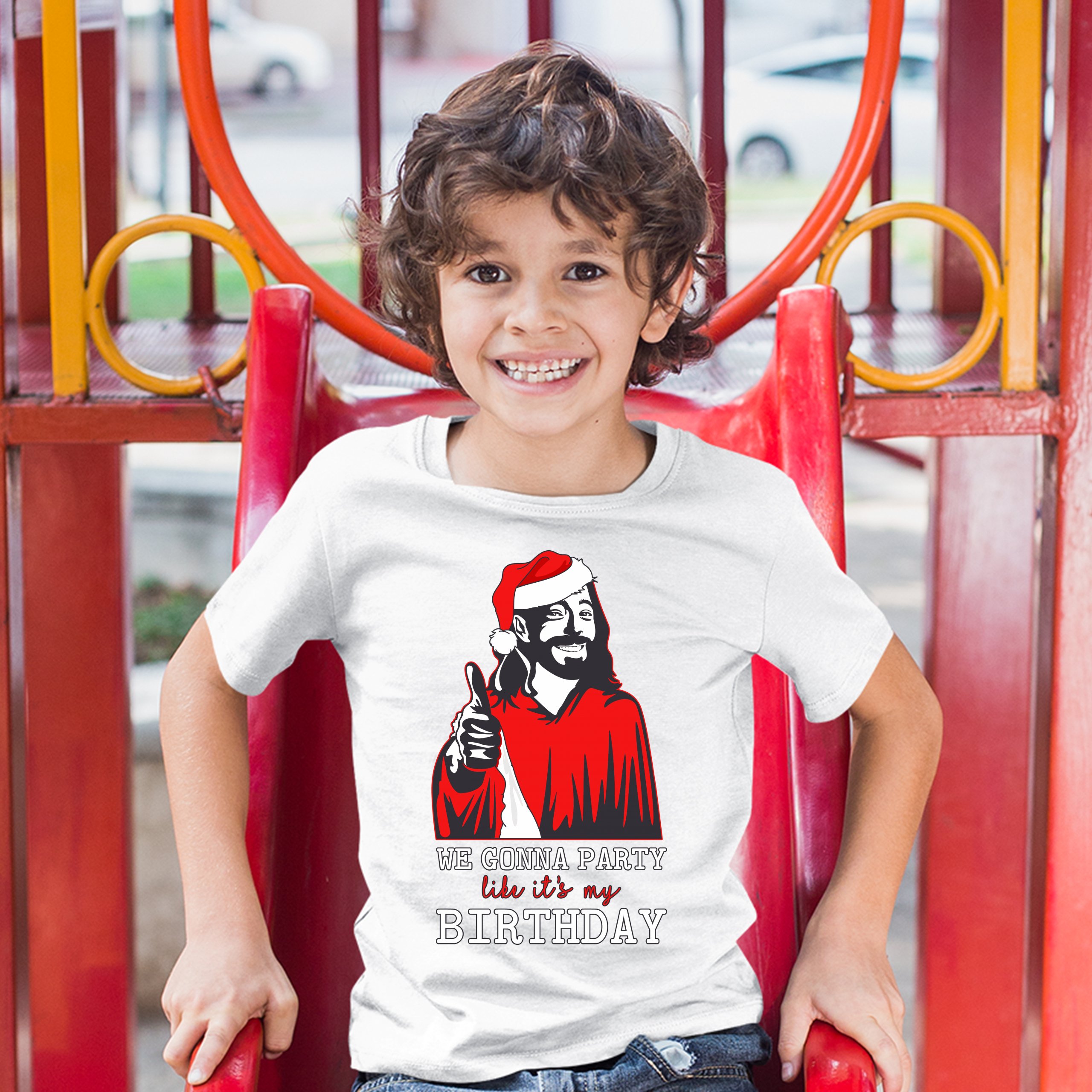 We Gonna Party Like It's My Birthday Youth T-shirt Jesus Christ Xmas Kids - Picture 21 of 29