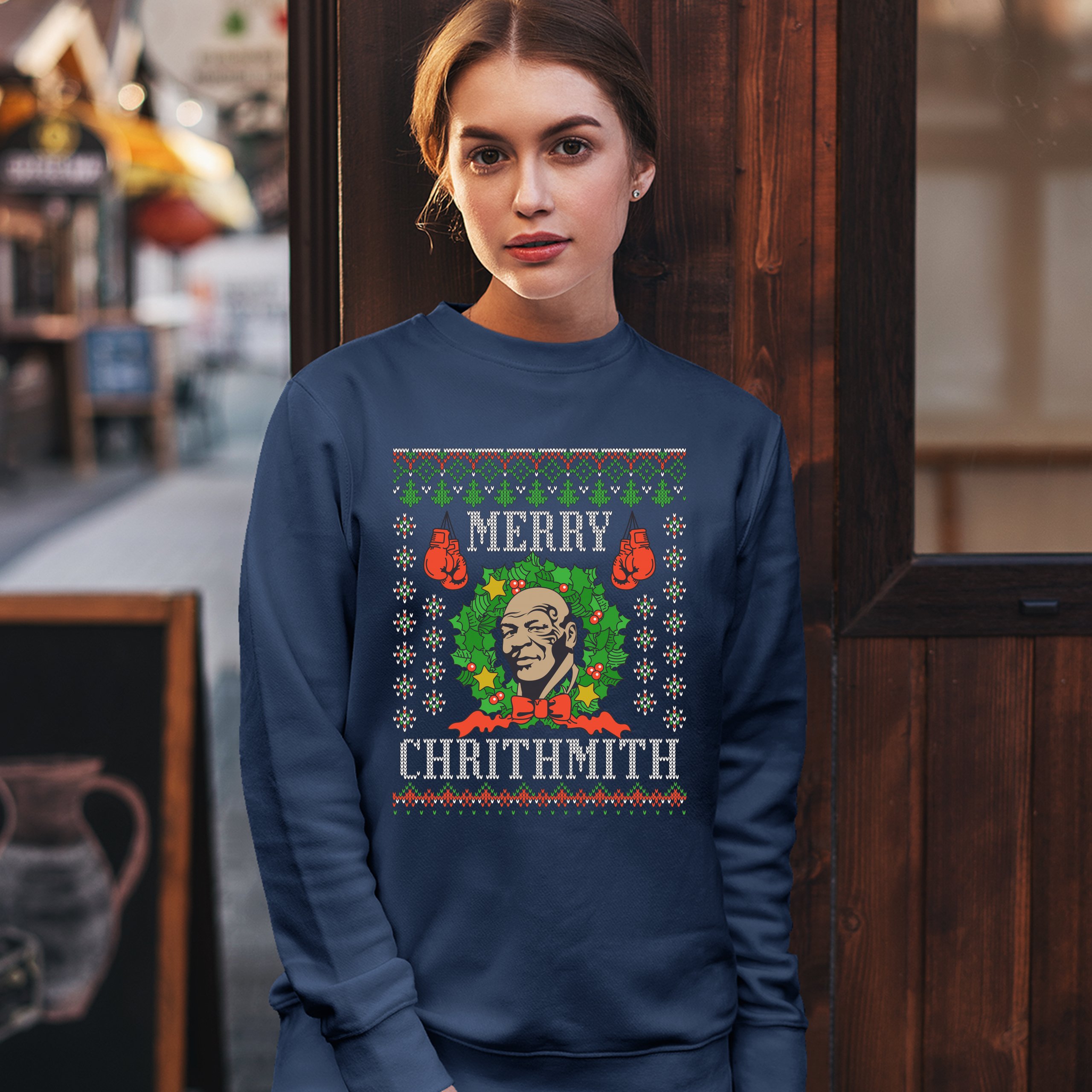 Merry Chrithmith Sweatshirt Mike Tyson Ugly Sweater Theme Christmas Crewneck eBay