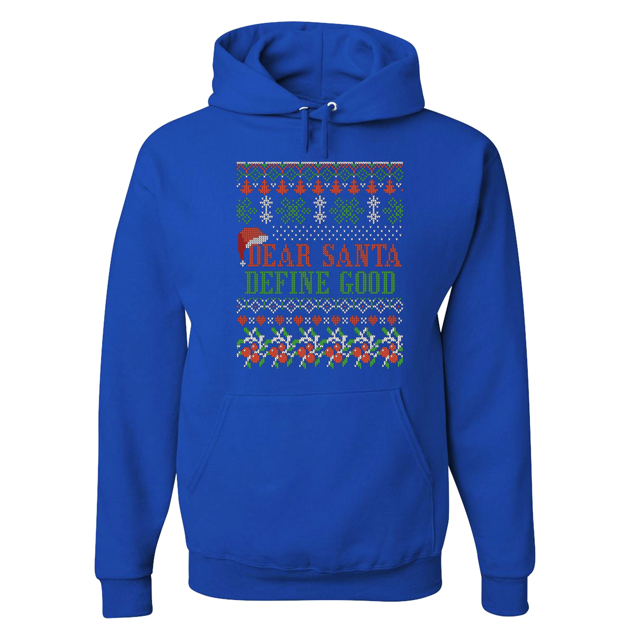 Dear Santa Define Good Sweatshirt Ugly Sweater Theme Merry Christmas Hoodie - Picture 28 of 36