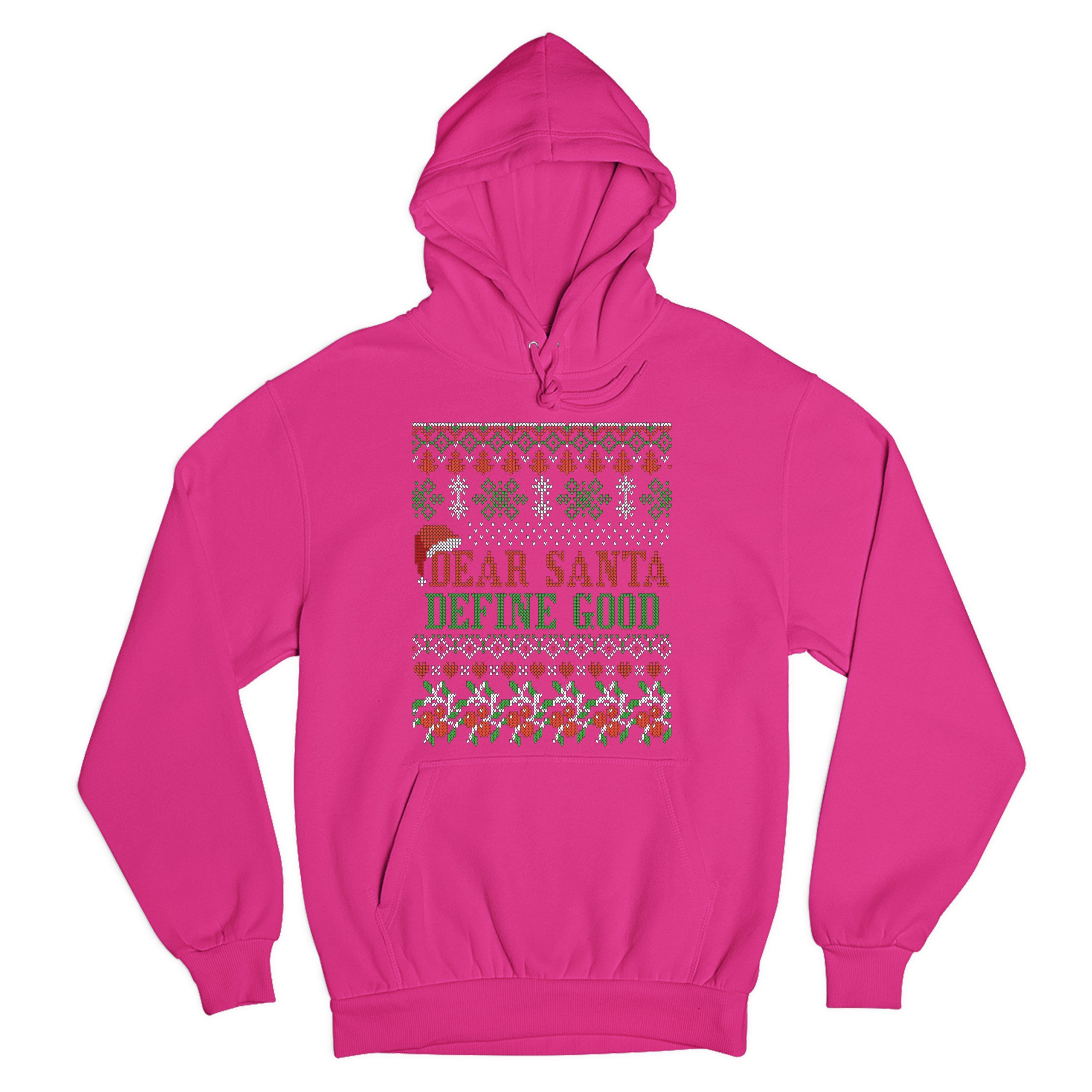 Dear Santa Define Good Sweatshirt Ugly Sweater Theme Merry Christmas Hoodie - Picture 32 of 36