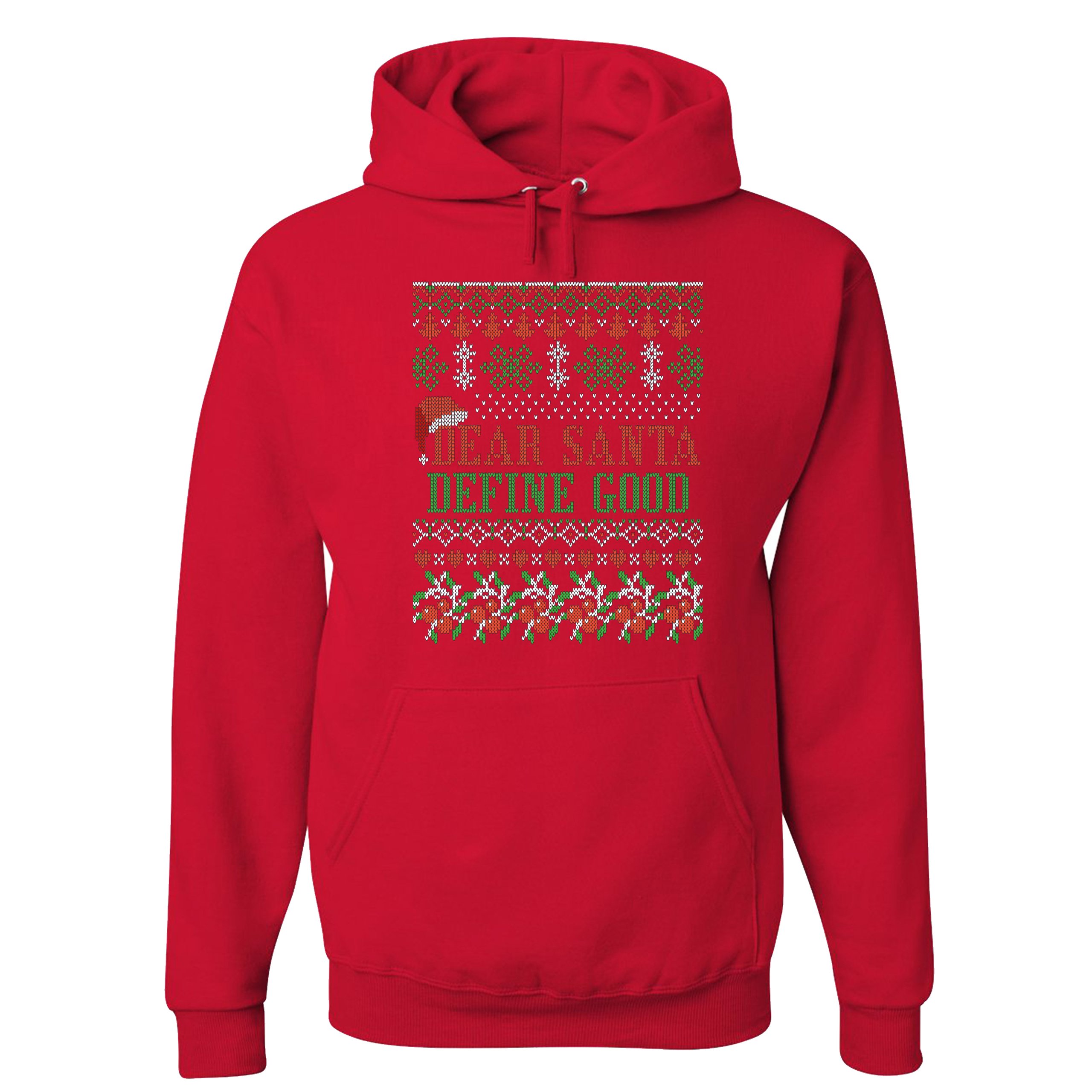 Dear Santa Define Good Sweatshirt Ugly Sweater Theme Merry Christmas Hoodie - Picture 18 of 36